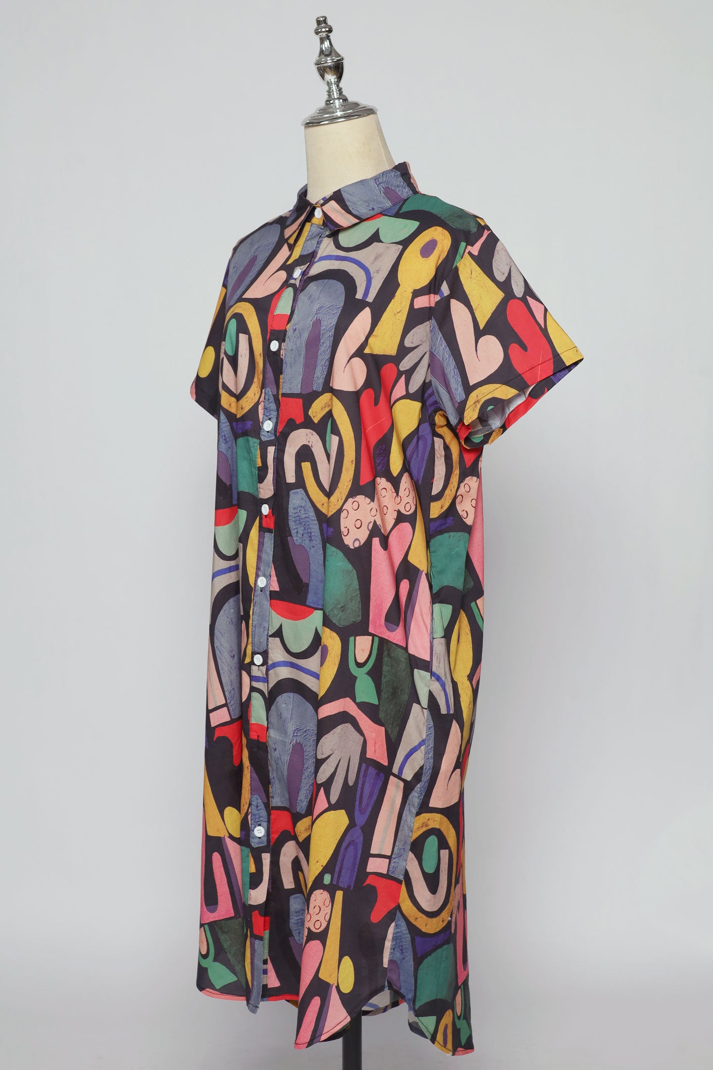 PO - Lenu Picasso Abstract Shirt Dress
