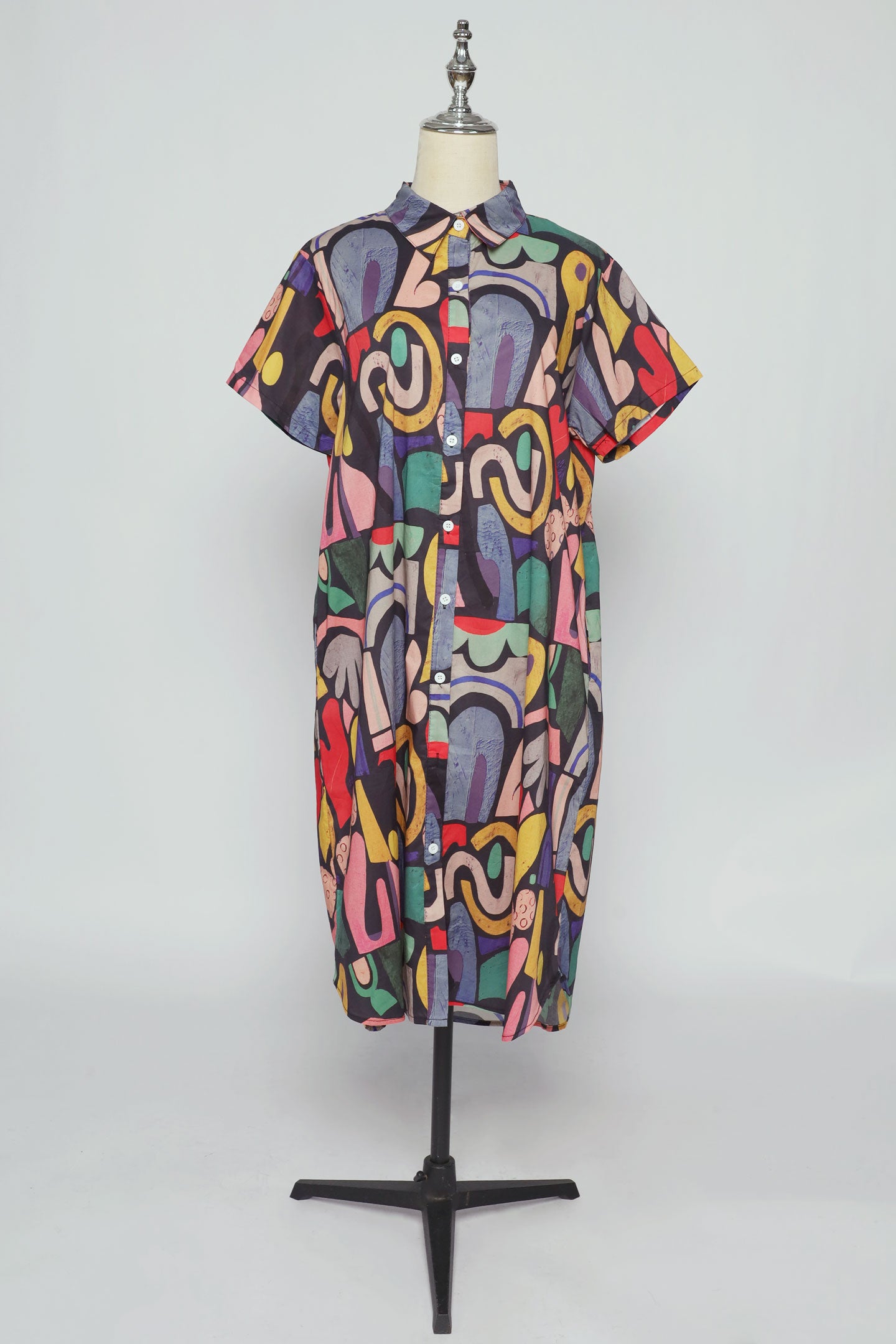 PO - Lenu Picasso Abstract Shirt Dress
