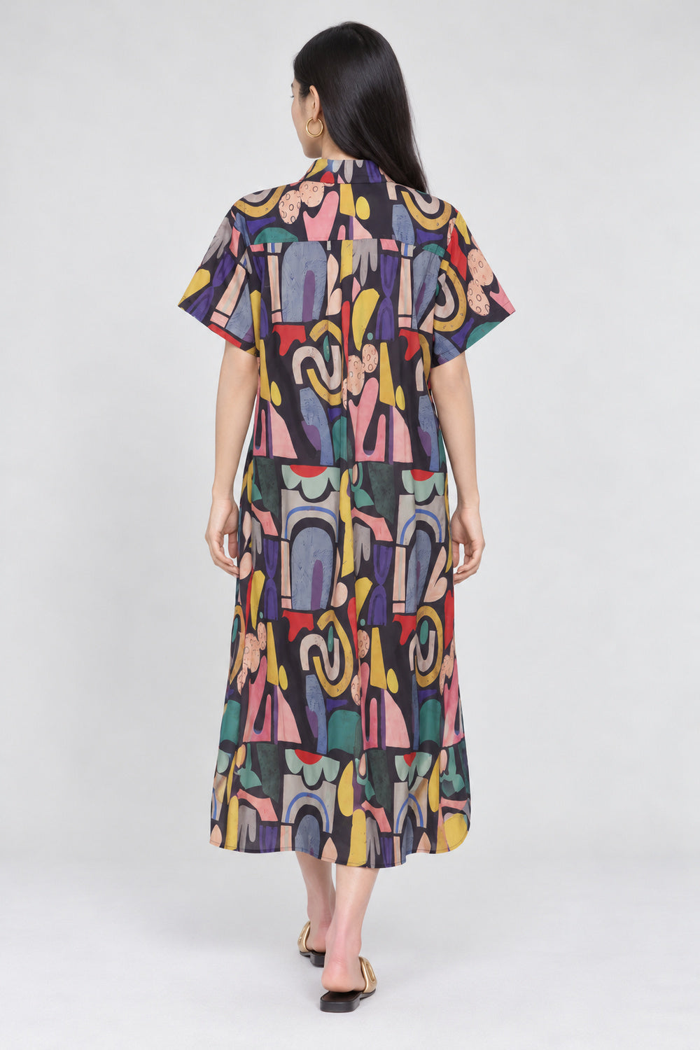 Lenu Shirt Dress in Picasso Abstract