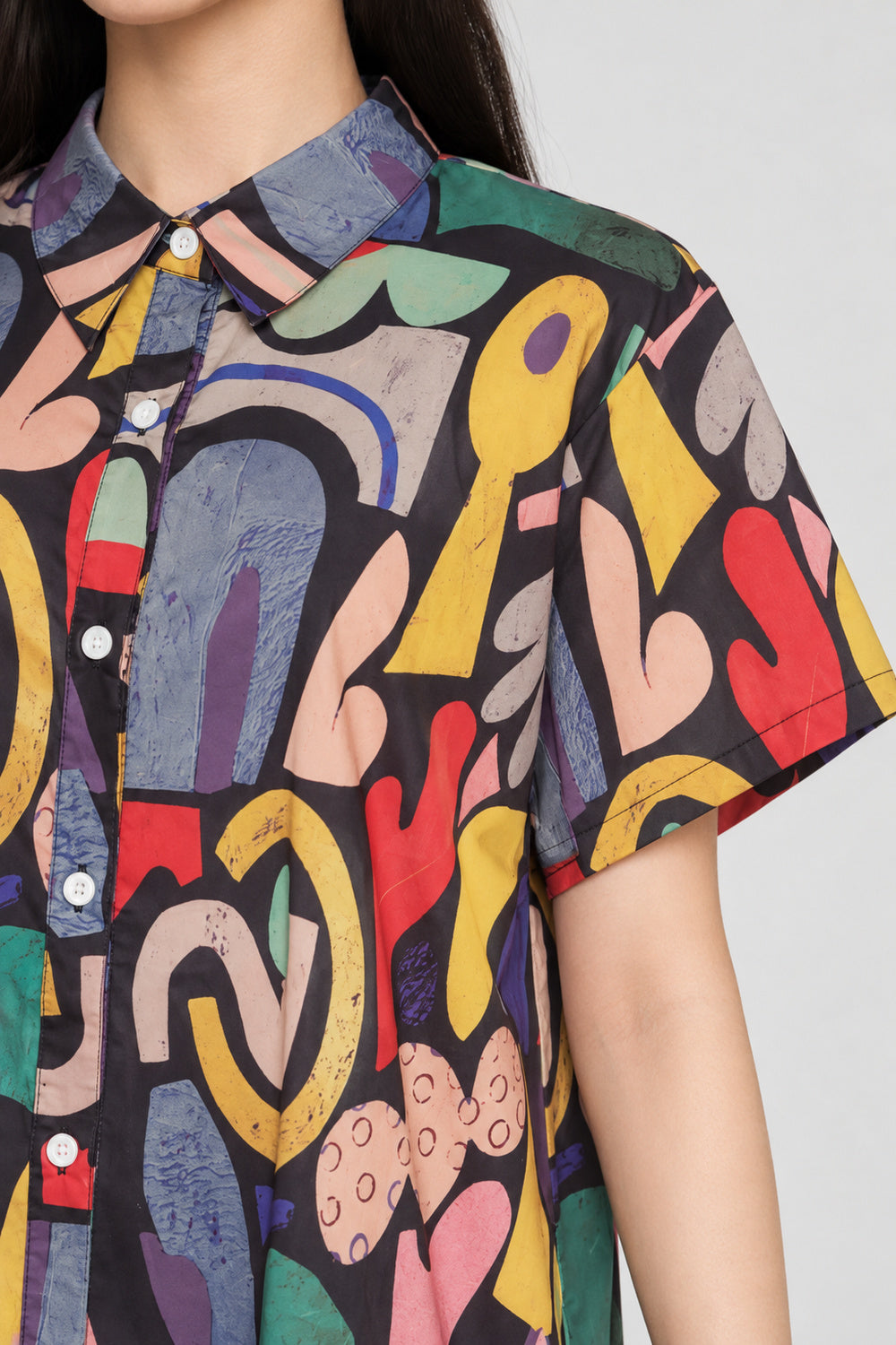Lenu Shirt Dress in Picasso Abstract