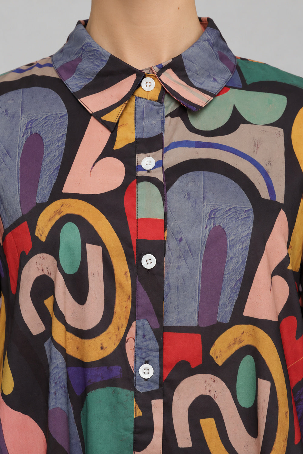 Lenu Shirt Dress in Picasso Abstract