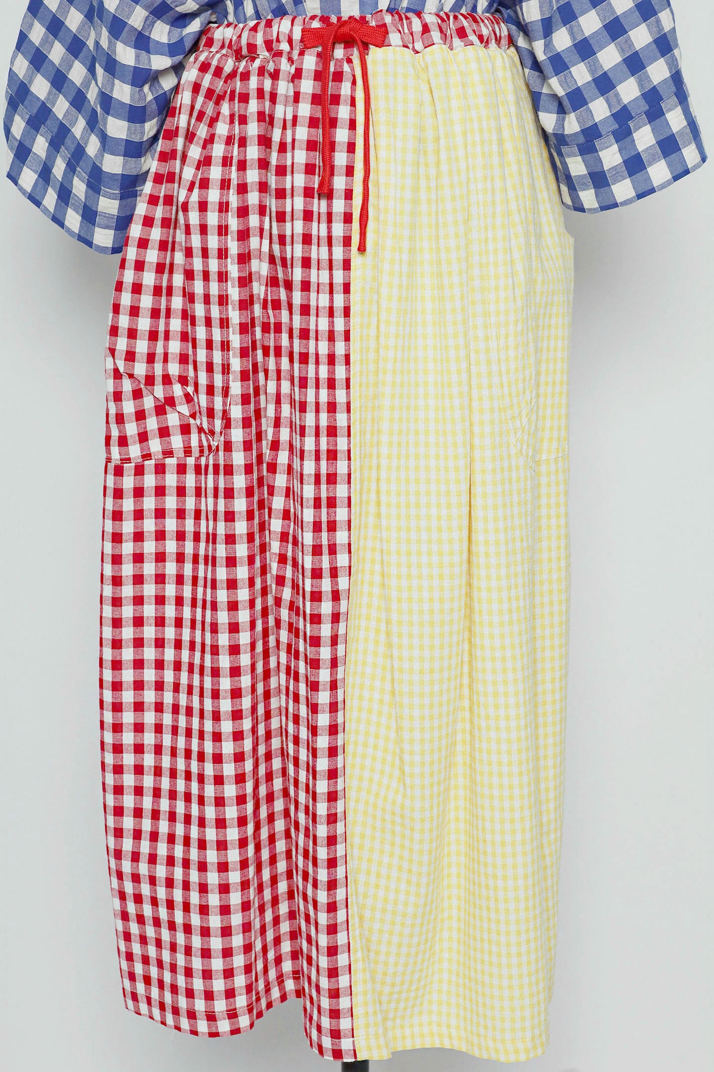 PO - Leonice Checkered Skirt in Red Yellow