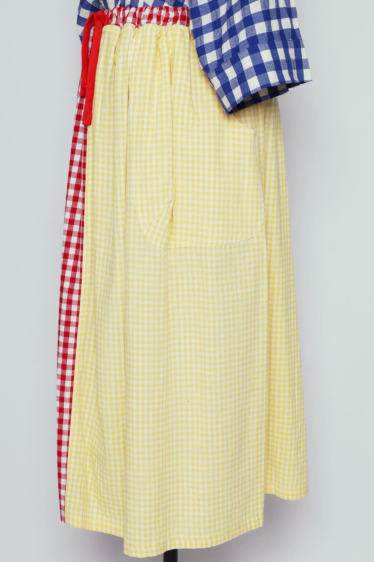 PO - Leonice Checkered Skirt in Red Yellow