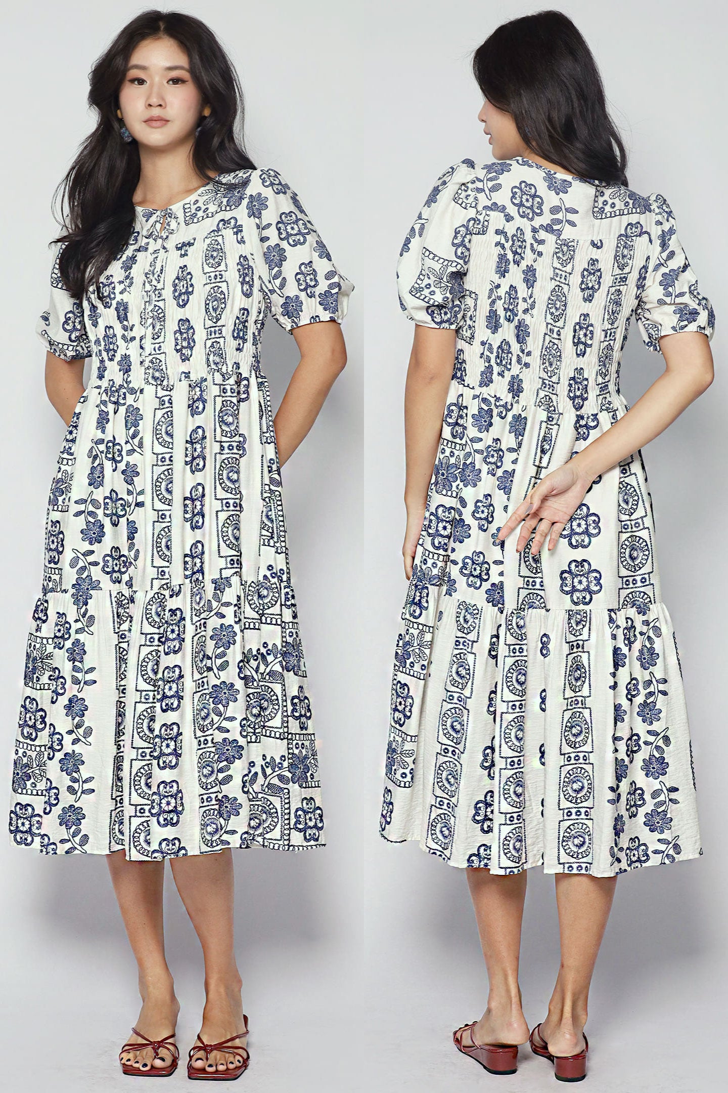 Lexi Dress in White Escape