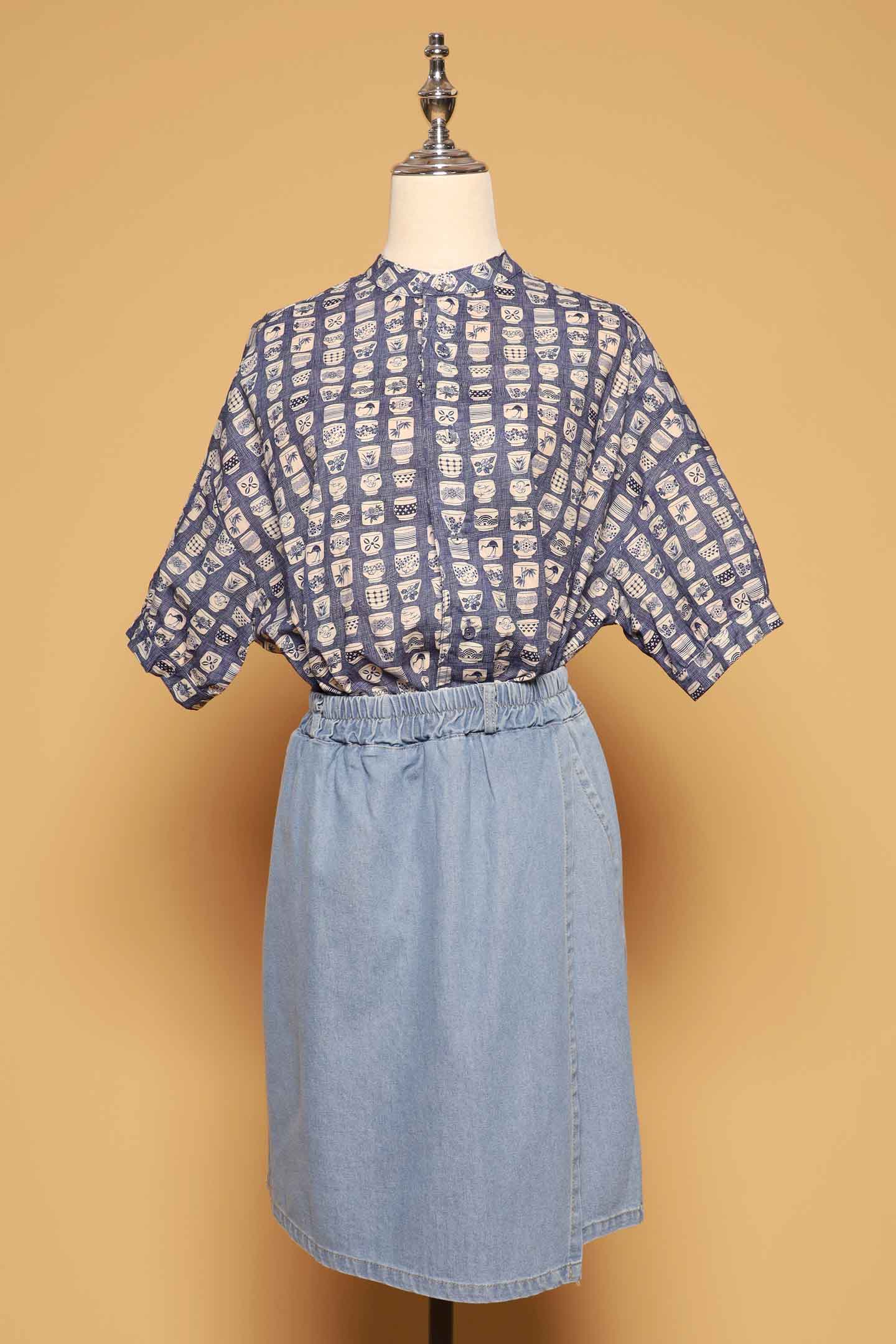 PO - Liam Top in Blue Porcelain