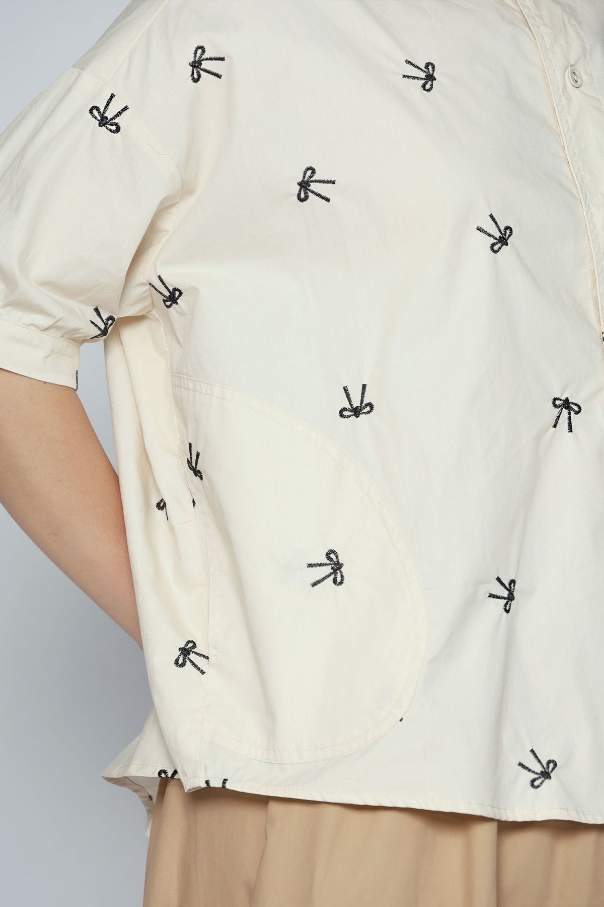 Liam Top in Cream Ribbon