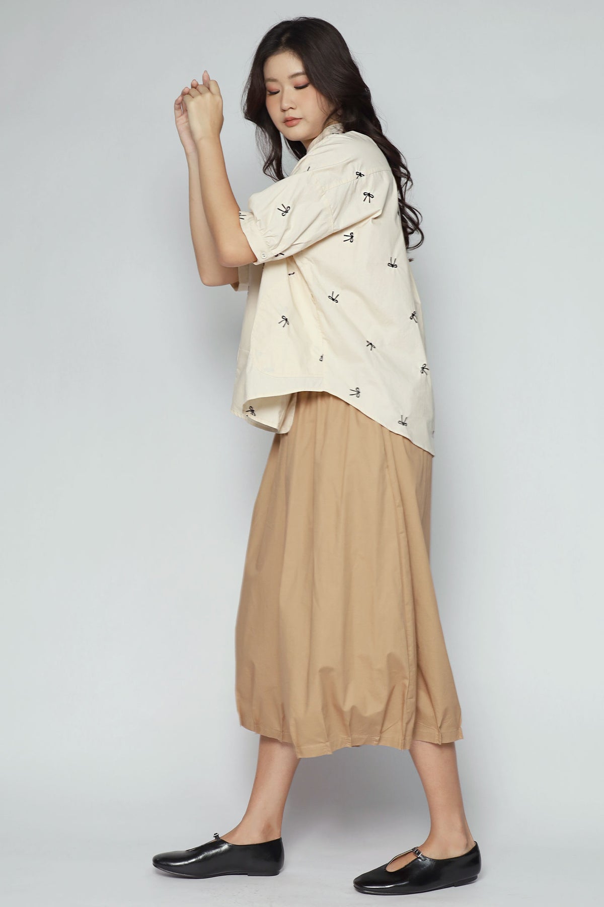 Liam Top in Cream Ribbon
