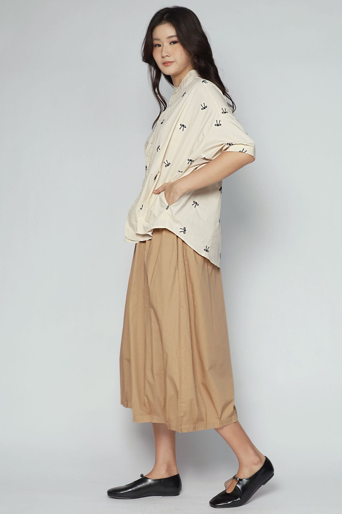 Liam Top in Cream Ribbon