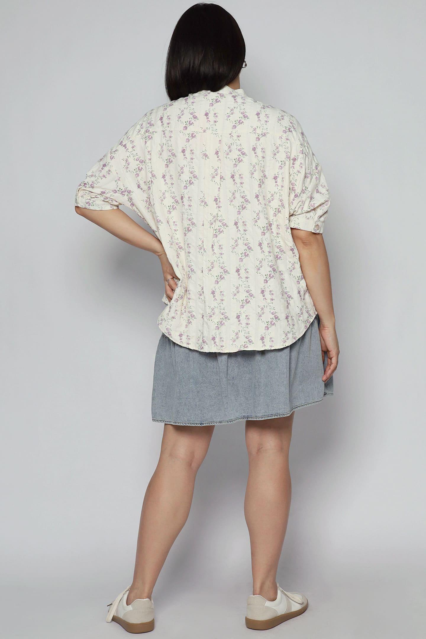 Liam Top in Lilac Whisper Lace