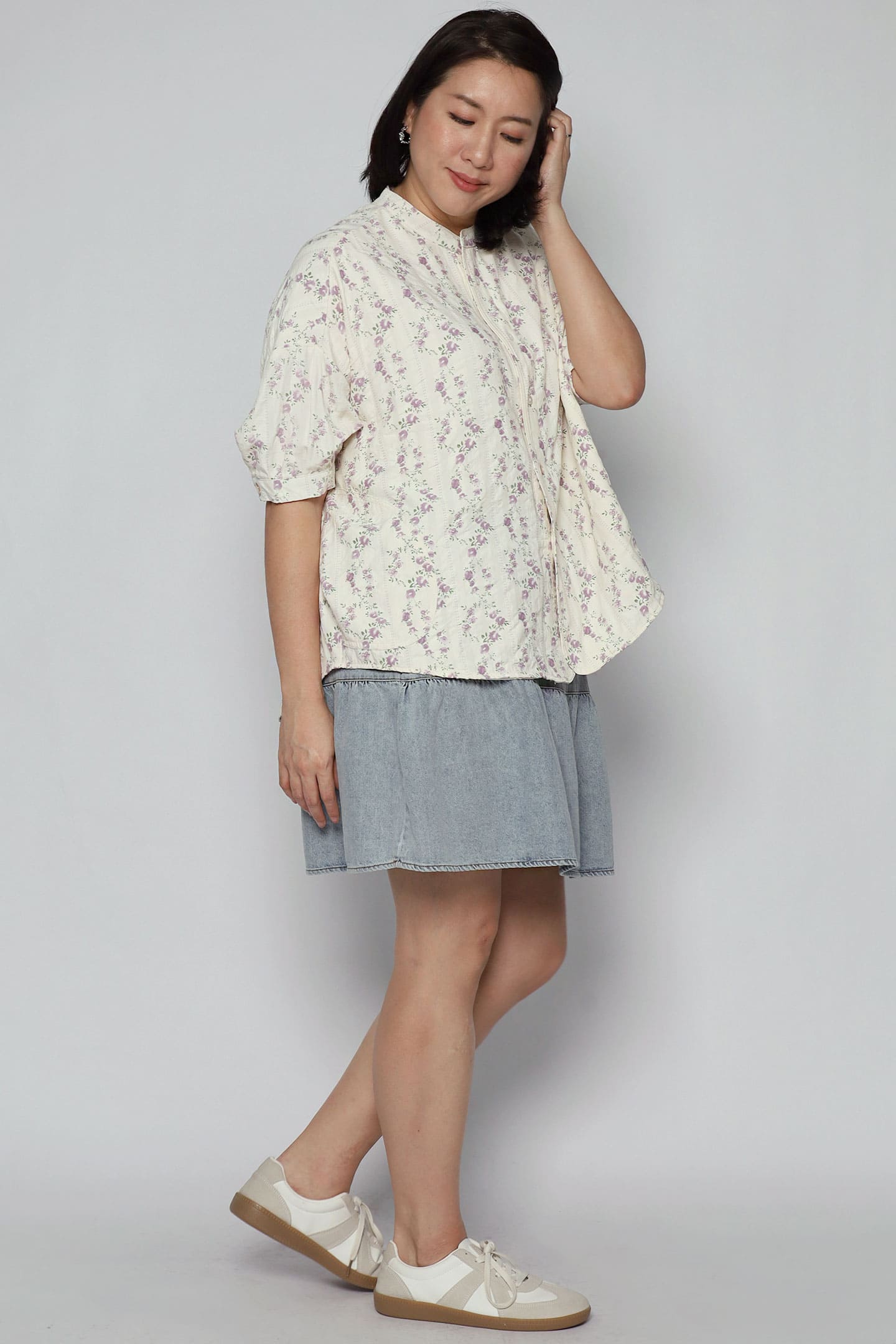 Liam Top in Lilac Whisper Lace