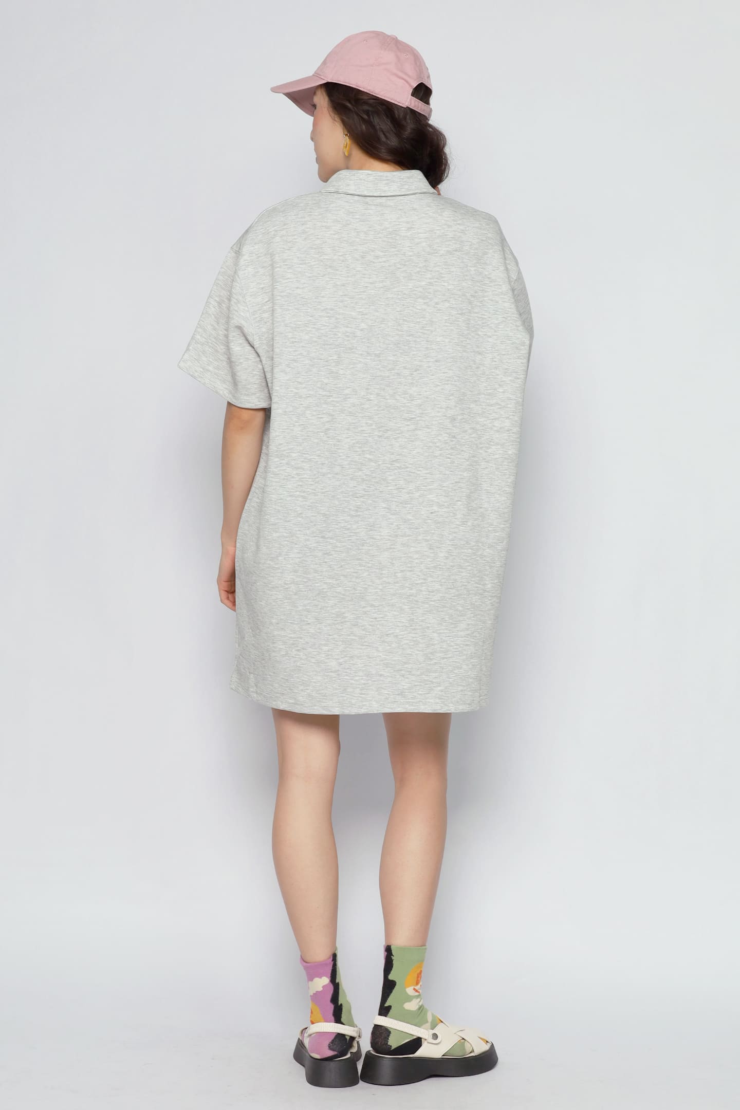 JOY - Light Drift Shirt Dress in Grey