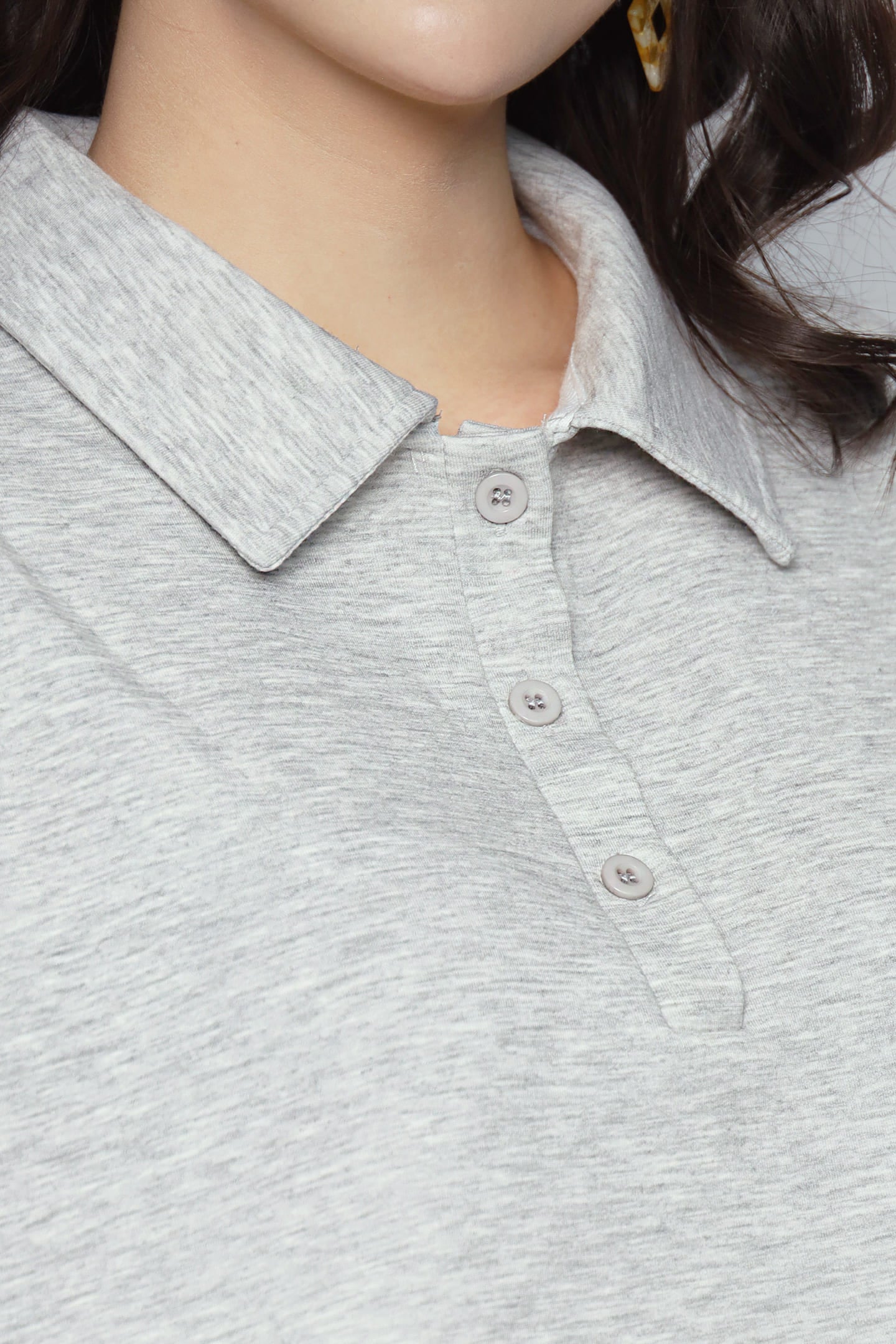 JOY - Light Drift Shirt Dress in Grey