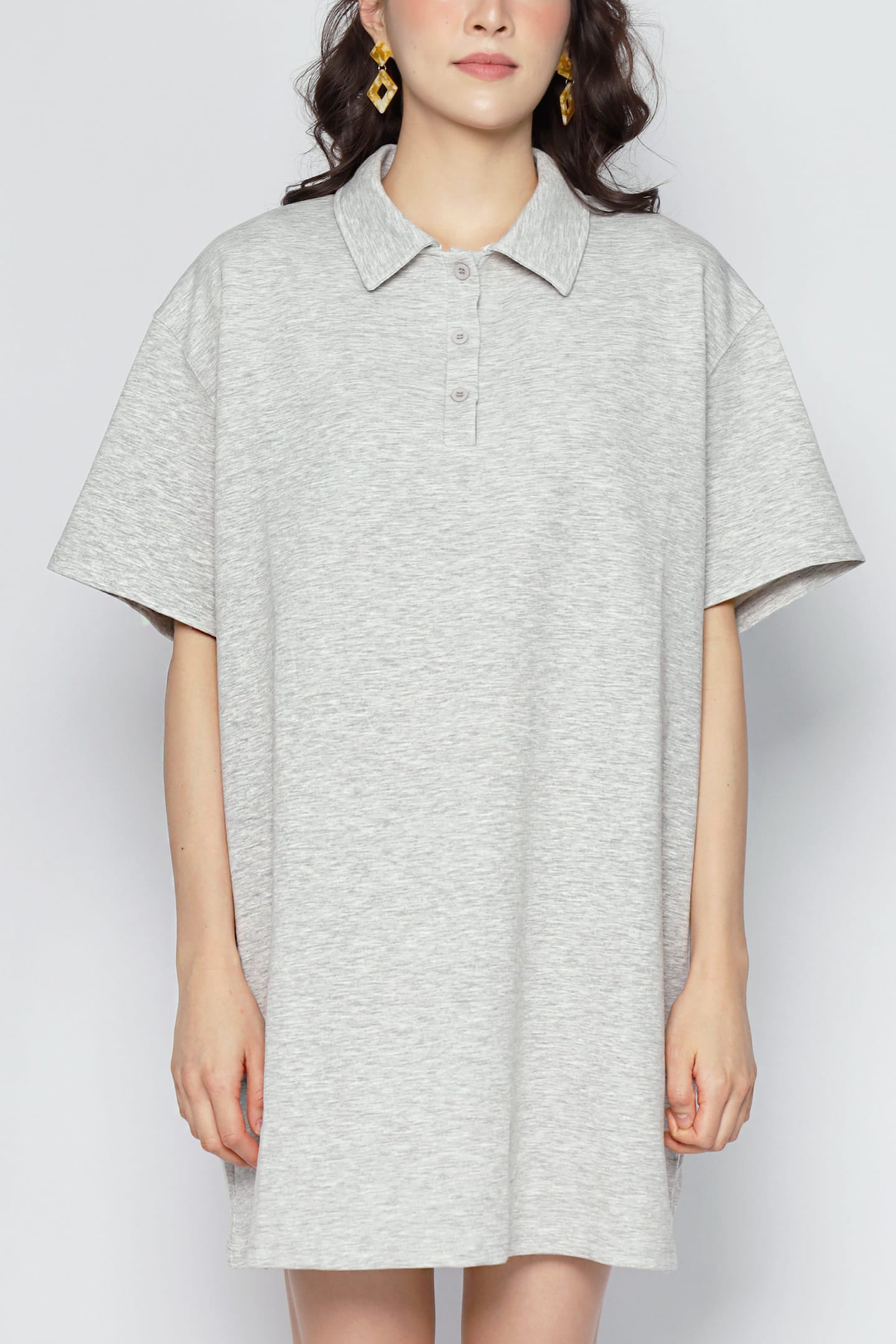 JOY - Light Drift Shirt Dress in Grey
