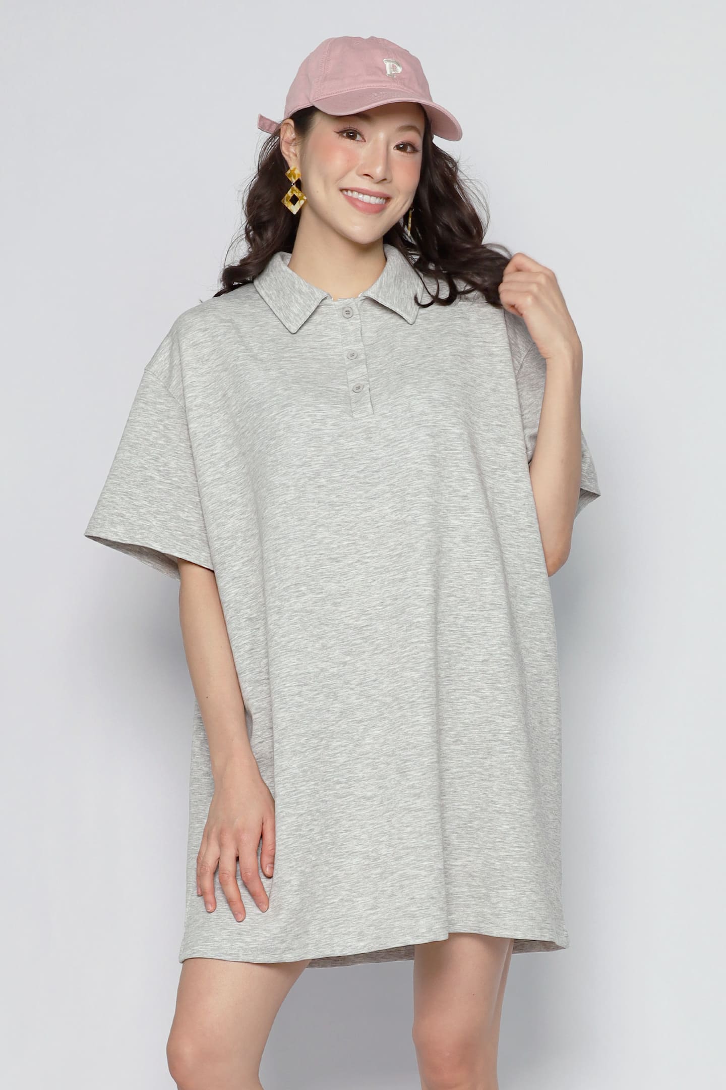 JOY - Light Drift Shirt Dress in Grey