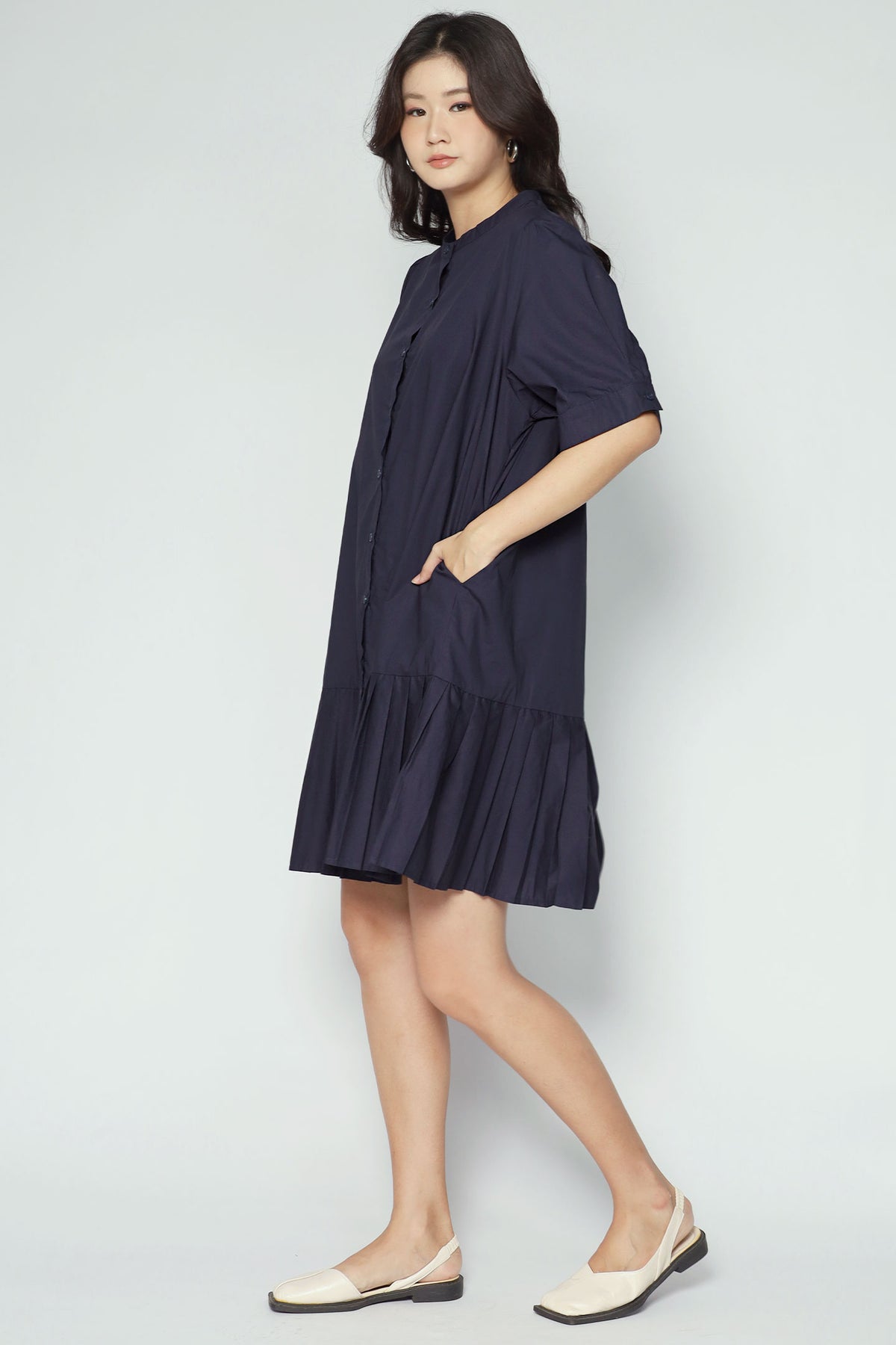 Lilou Shirt Dress in Blue