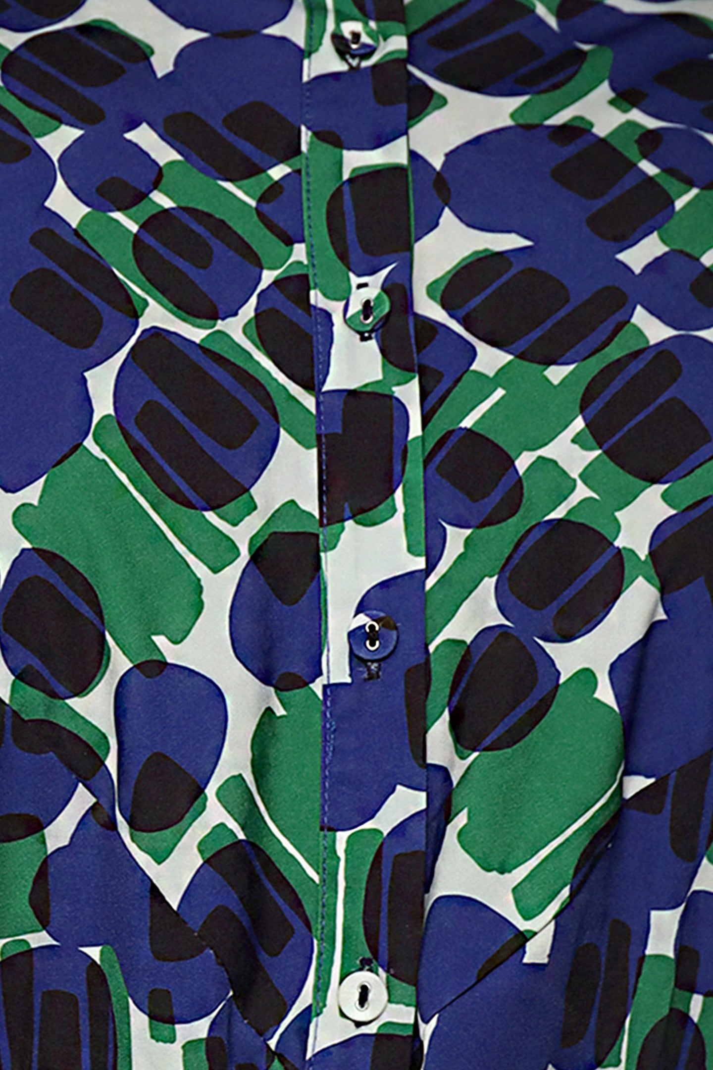 Linda Dress in Indigo Mosaic
