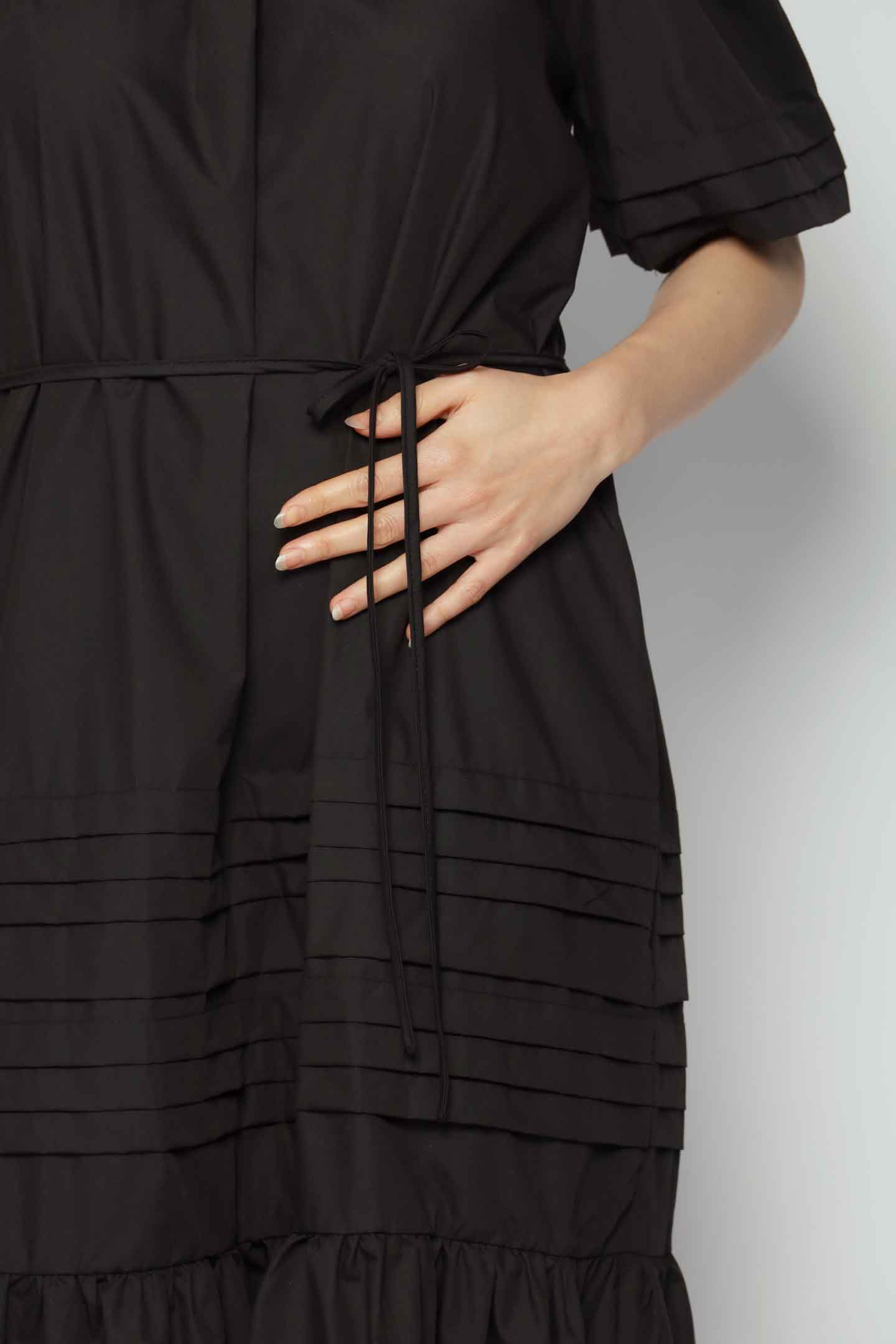 Lindsey Cold Shoulder Dress in Black