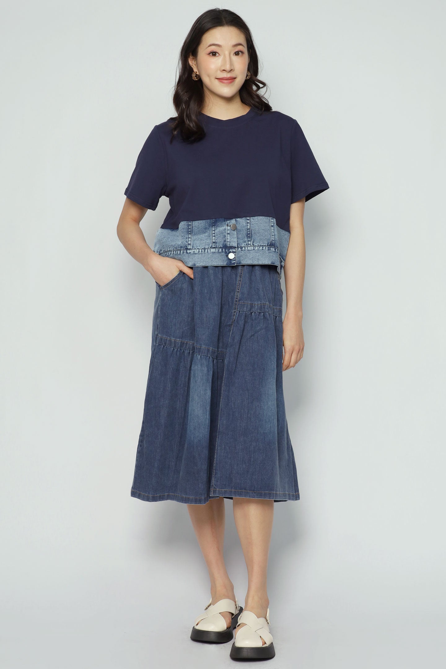 Ling Top in Blue Denim