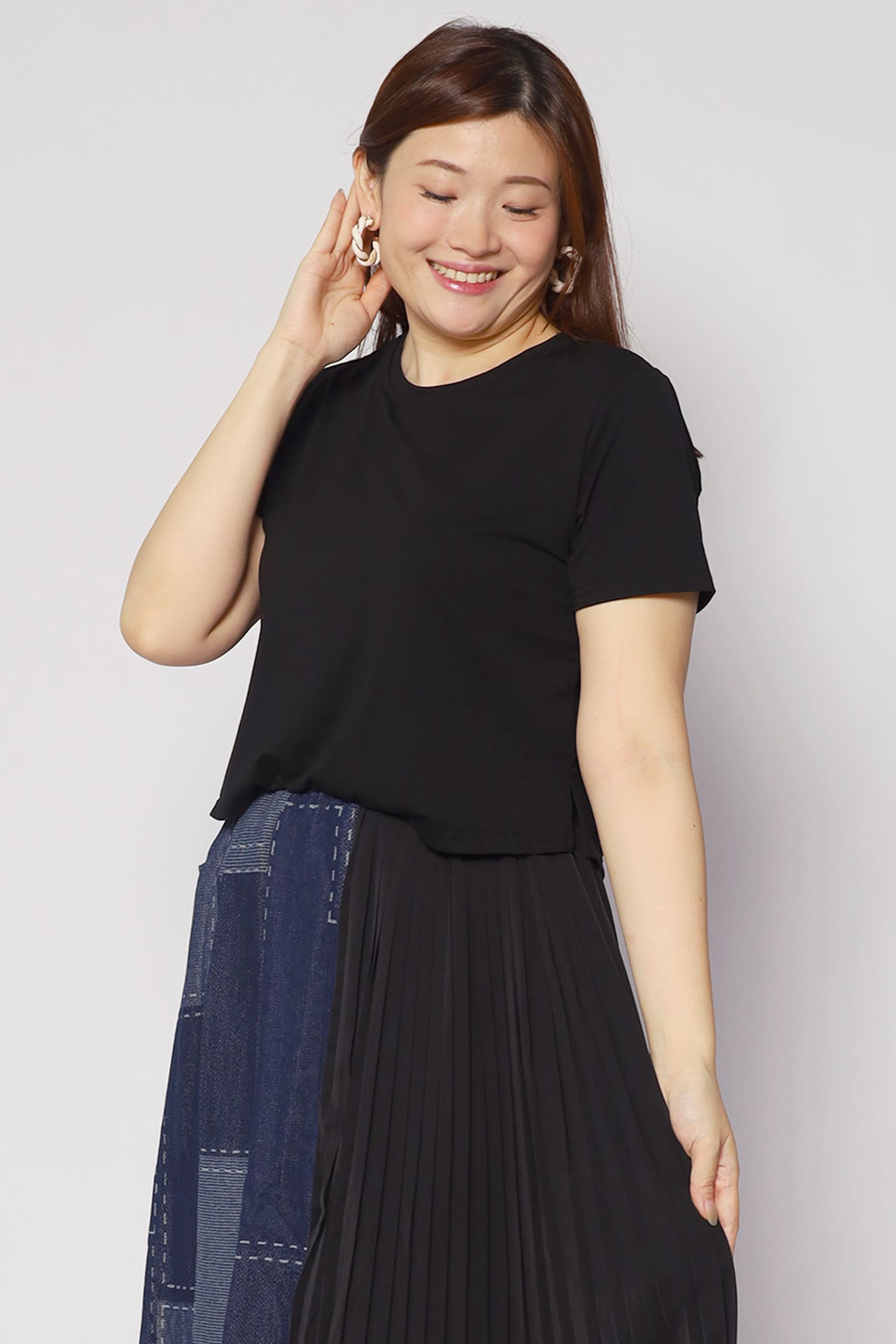 Backorders Lisa Dress in Denim Black
