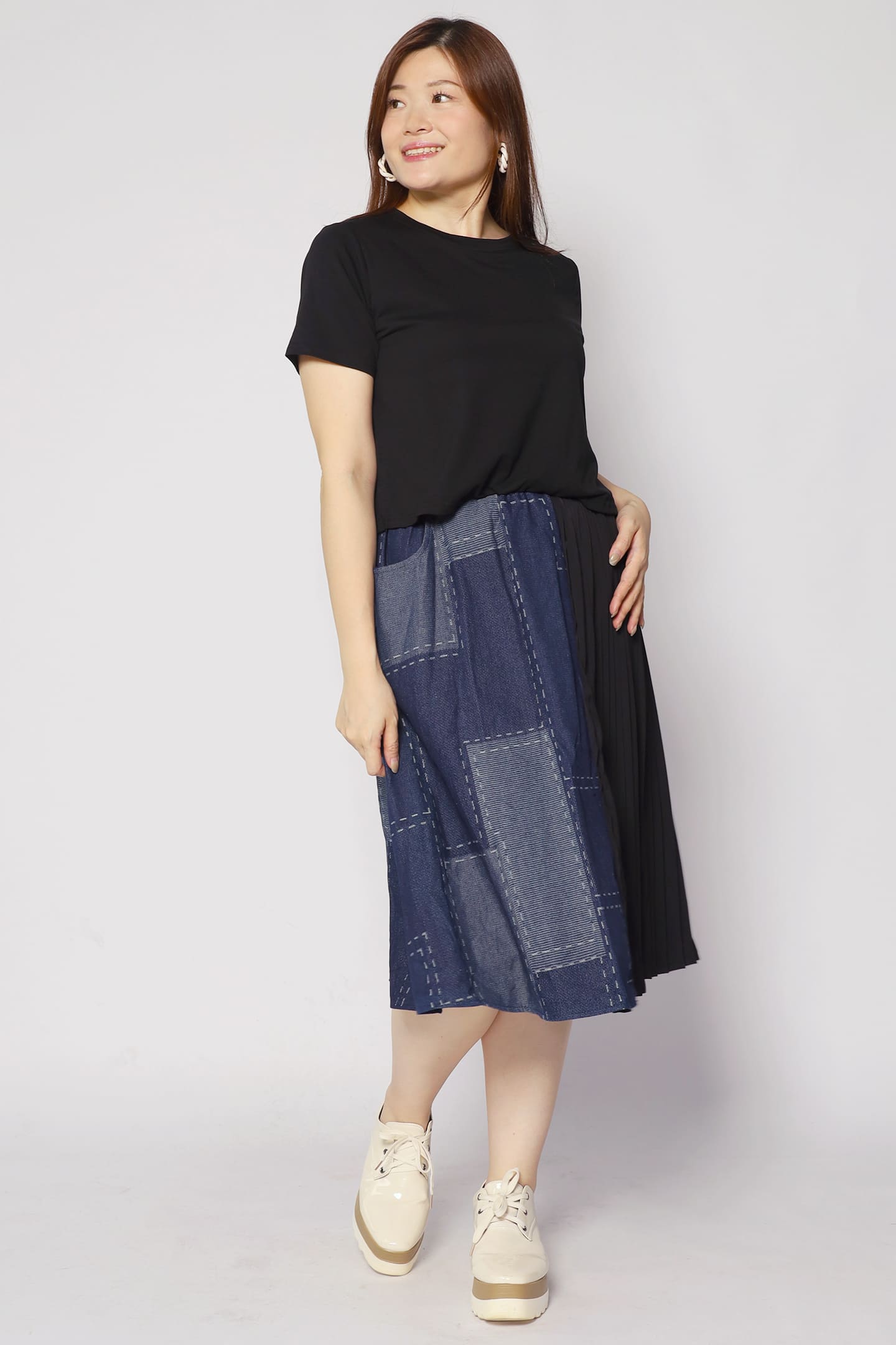 Backorders Lisa Dress in Denim Black