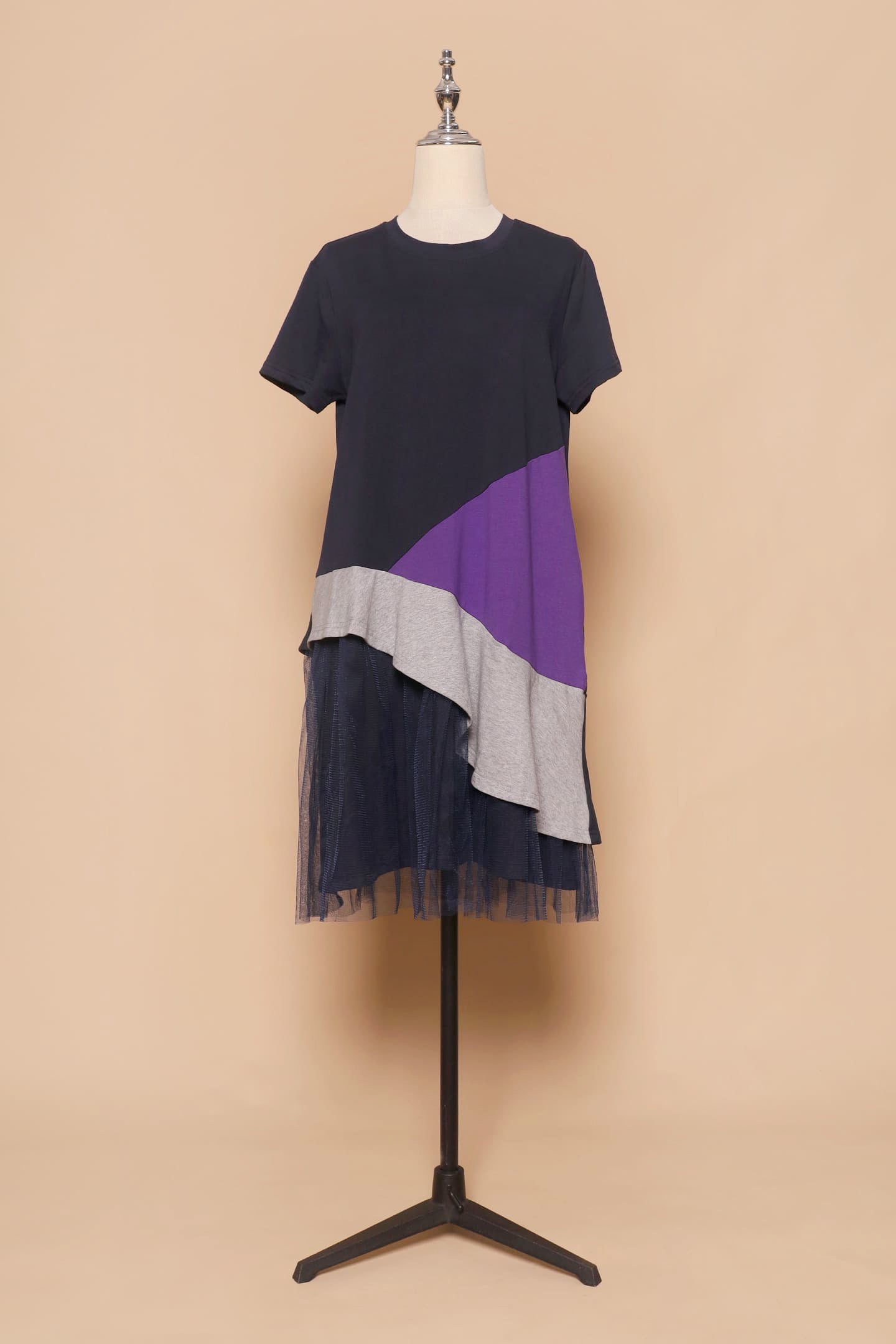 PO - Lorrine Colourblock Dress in Purple