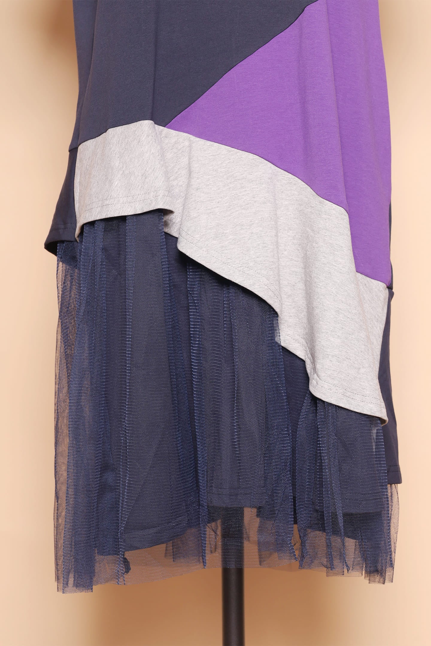 PO - Lorrine Colourblock Dress in Purple