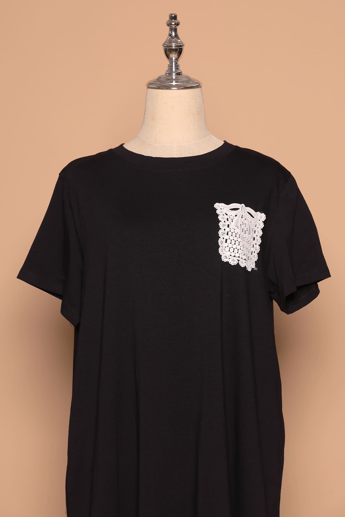 PO - Louisa Crochet Pocket Dress in Black