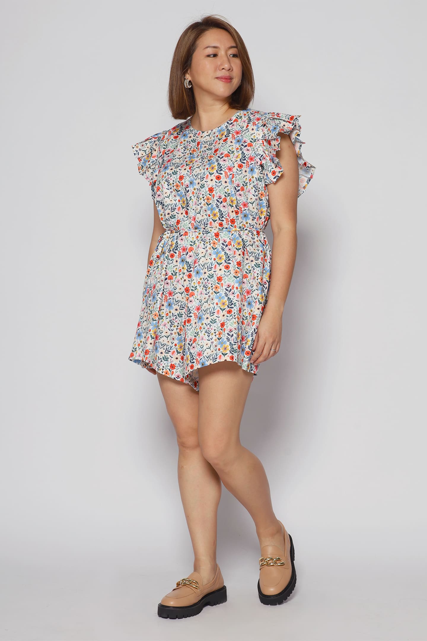 Louise Playsuit in Colourful Buds