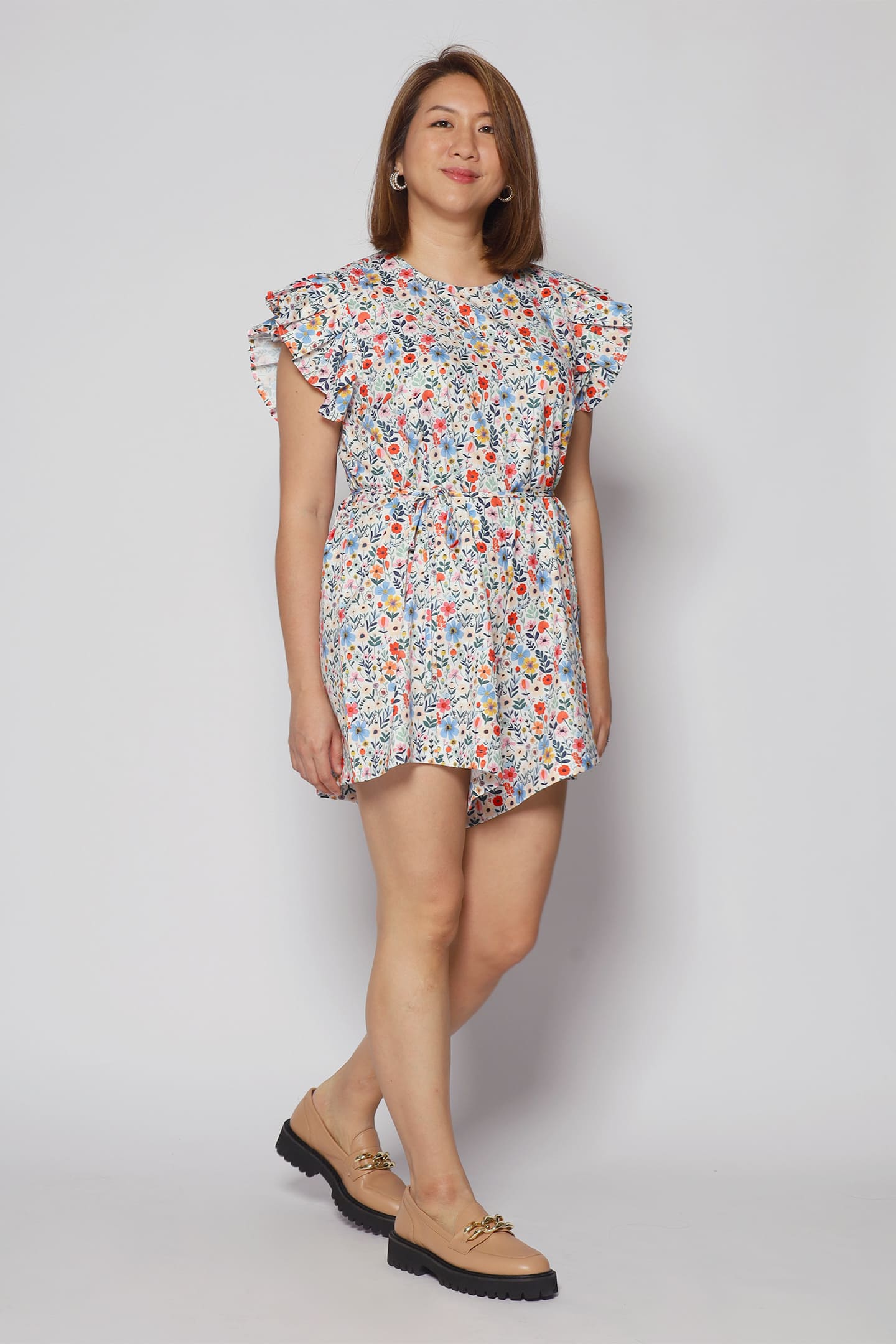 Louise Playsuit in Colourful Buds