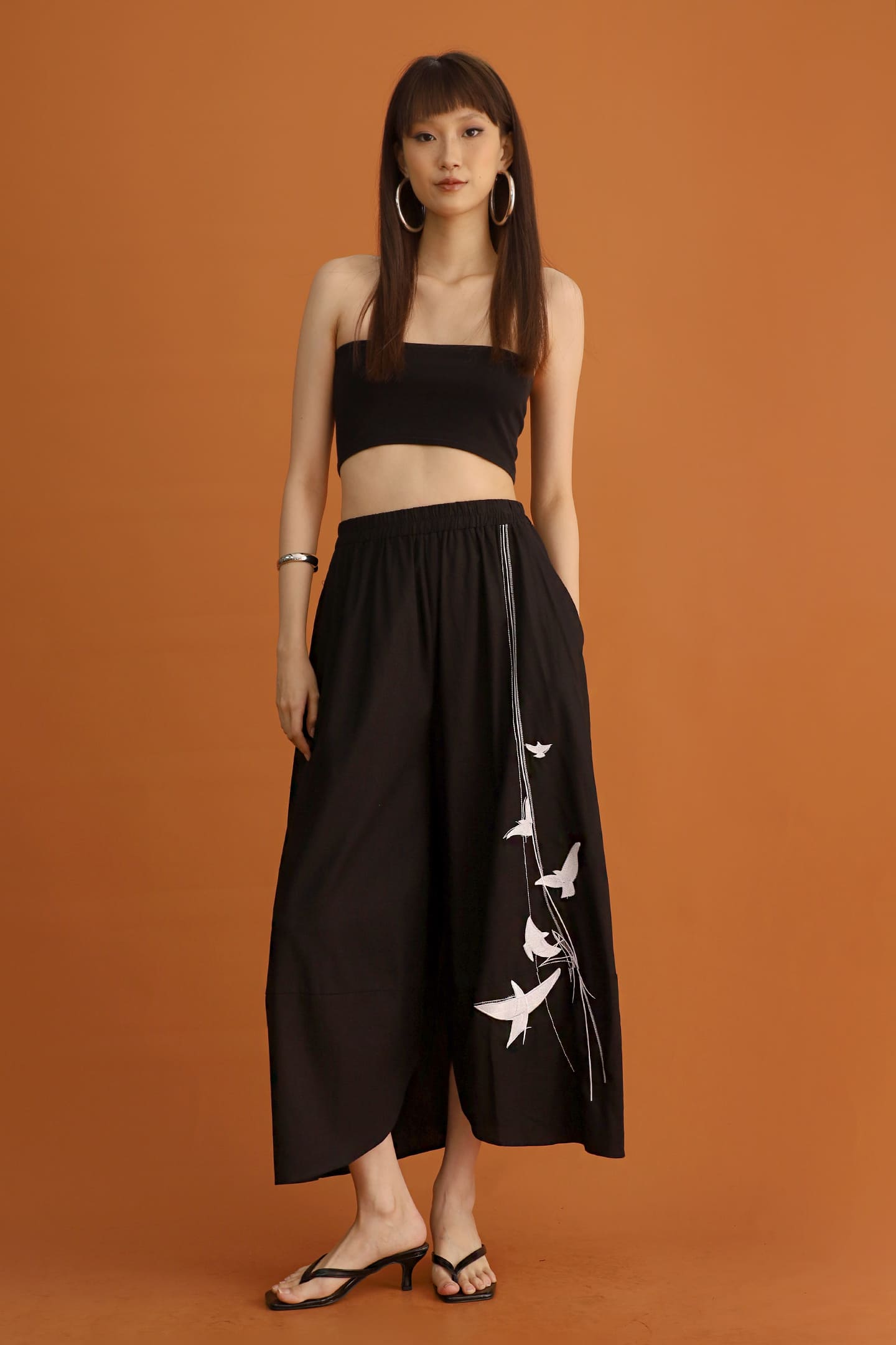 CHOSEN - Lover Dove Embroidered Pants