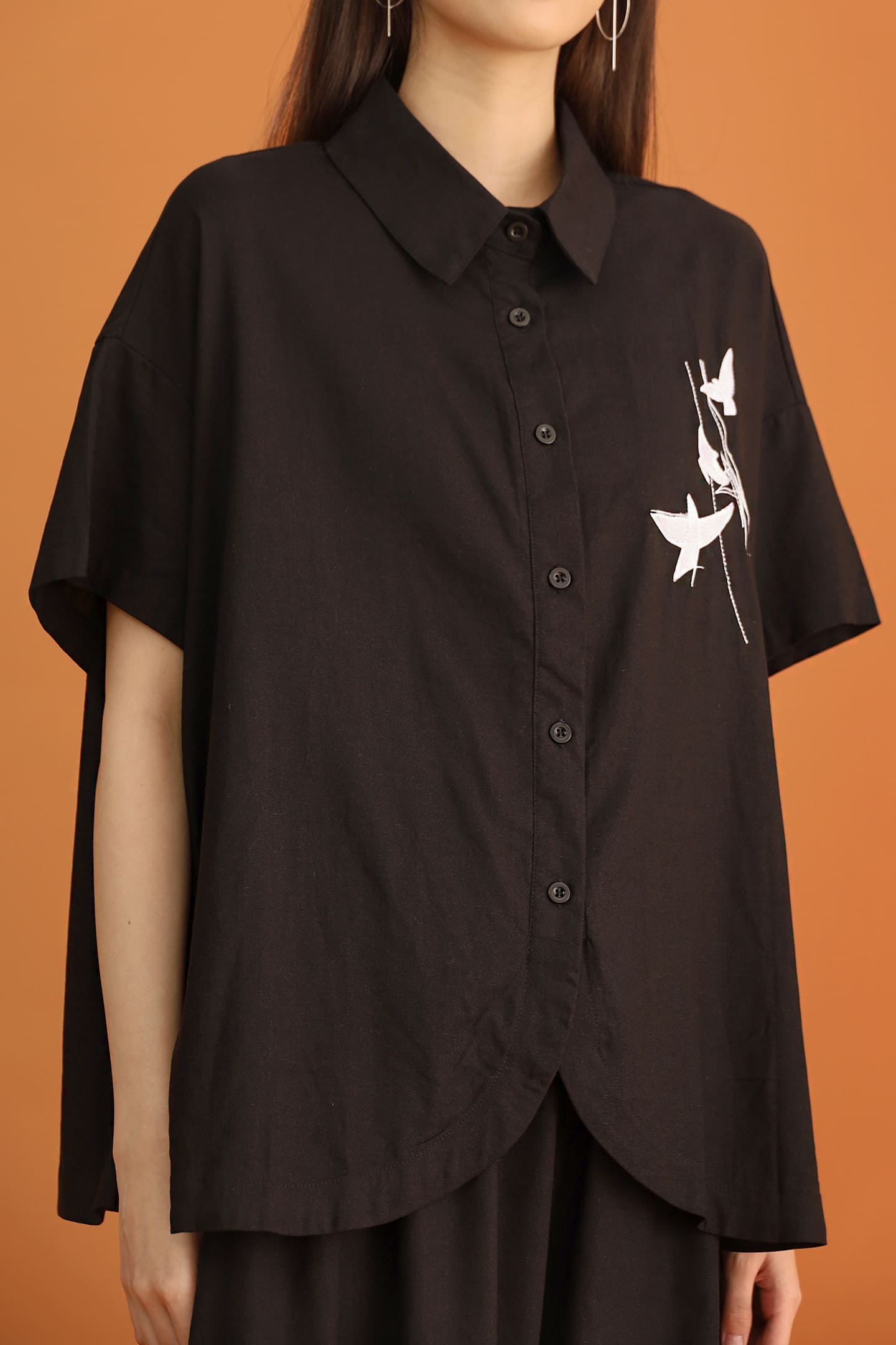 CHOSEN - Lover Dove Embroidered Shirt