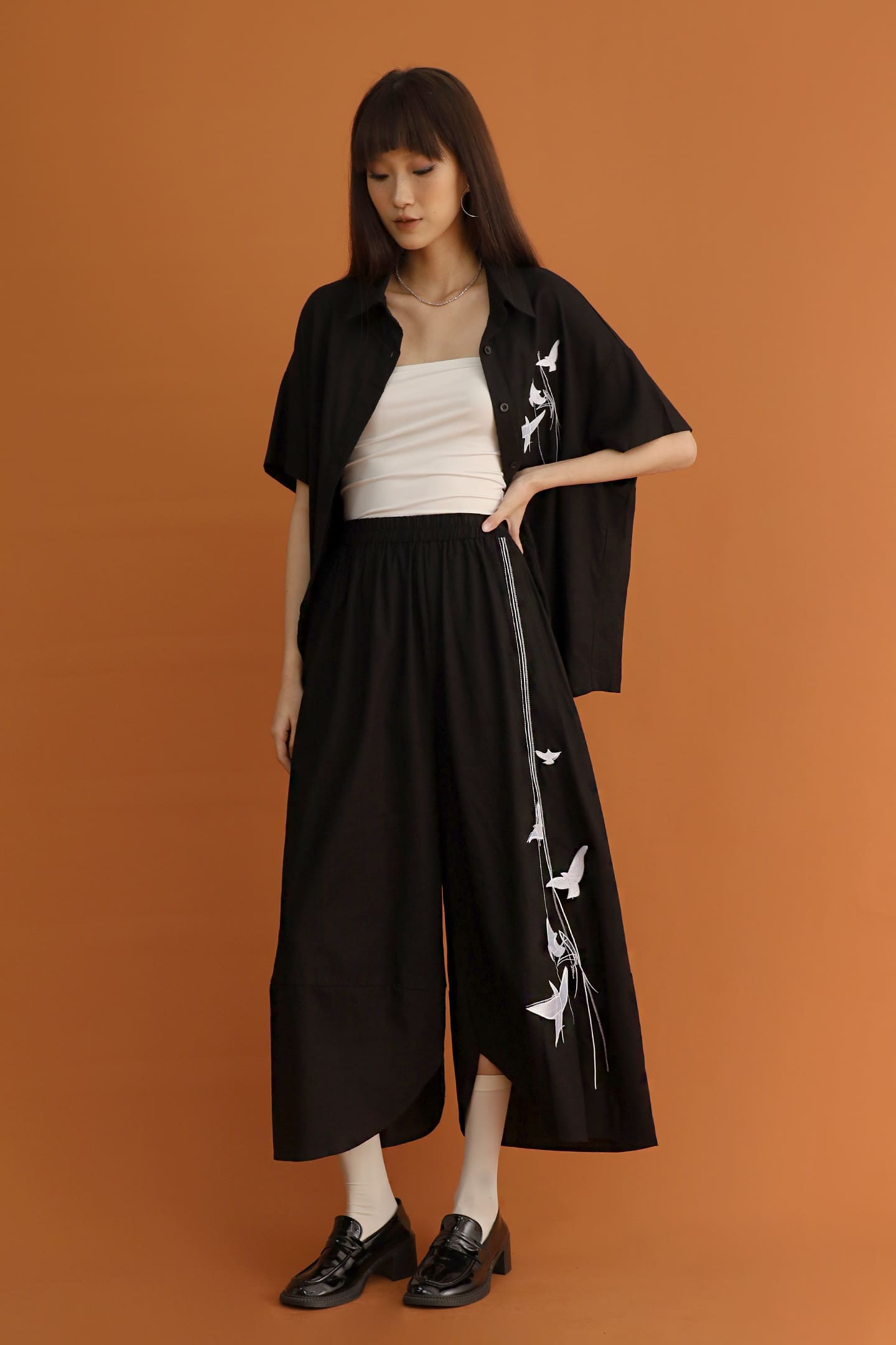 CHOSEN - Lover Dove Embroidered Shirt