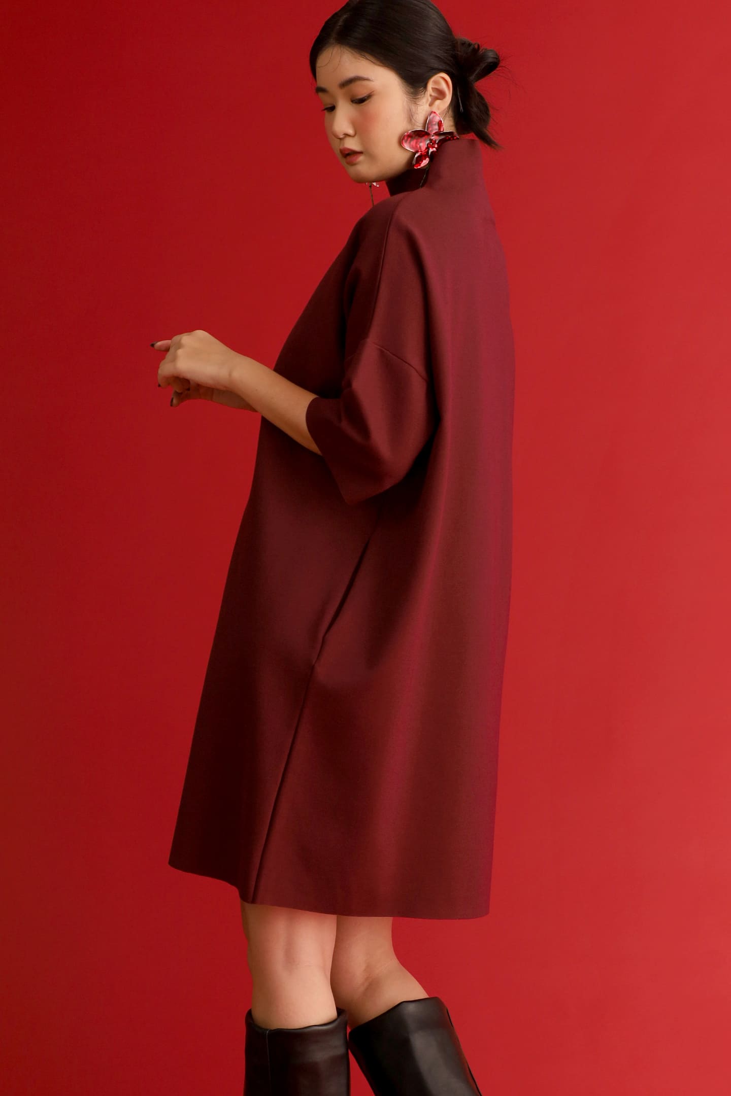 CHOSEN - Lunar Dress in Burgundy