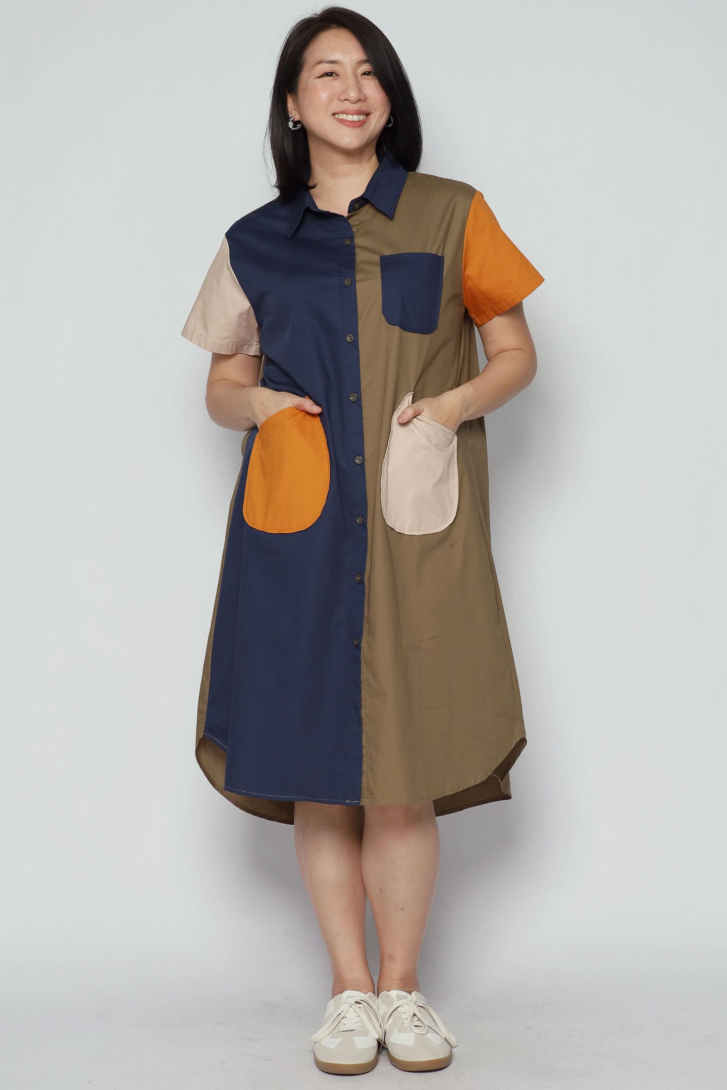 Backorders Lunara Colourful Pocket Shirt Dress