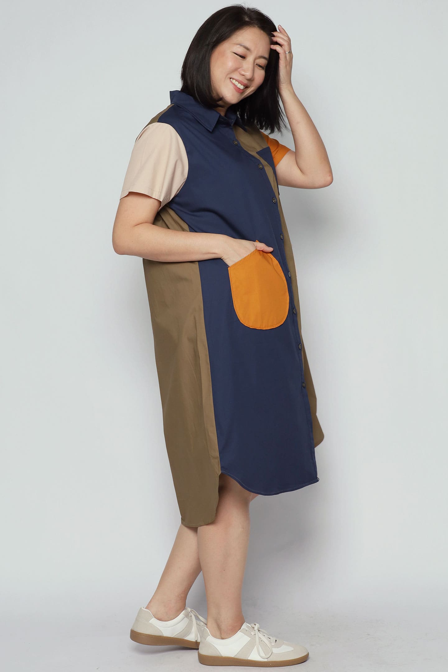 Backorders Lunara Colourful Pocket Shirt Dress