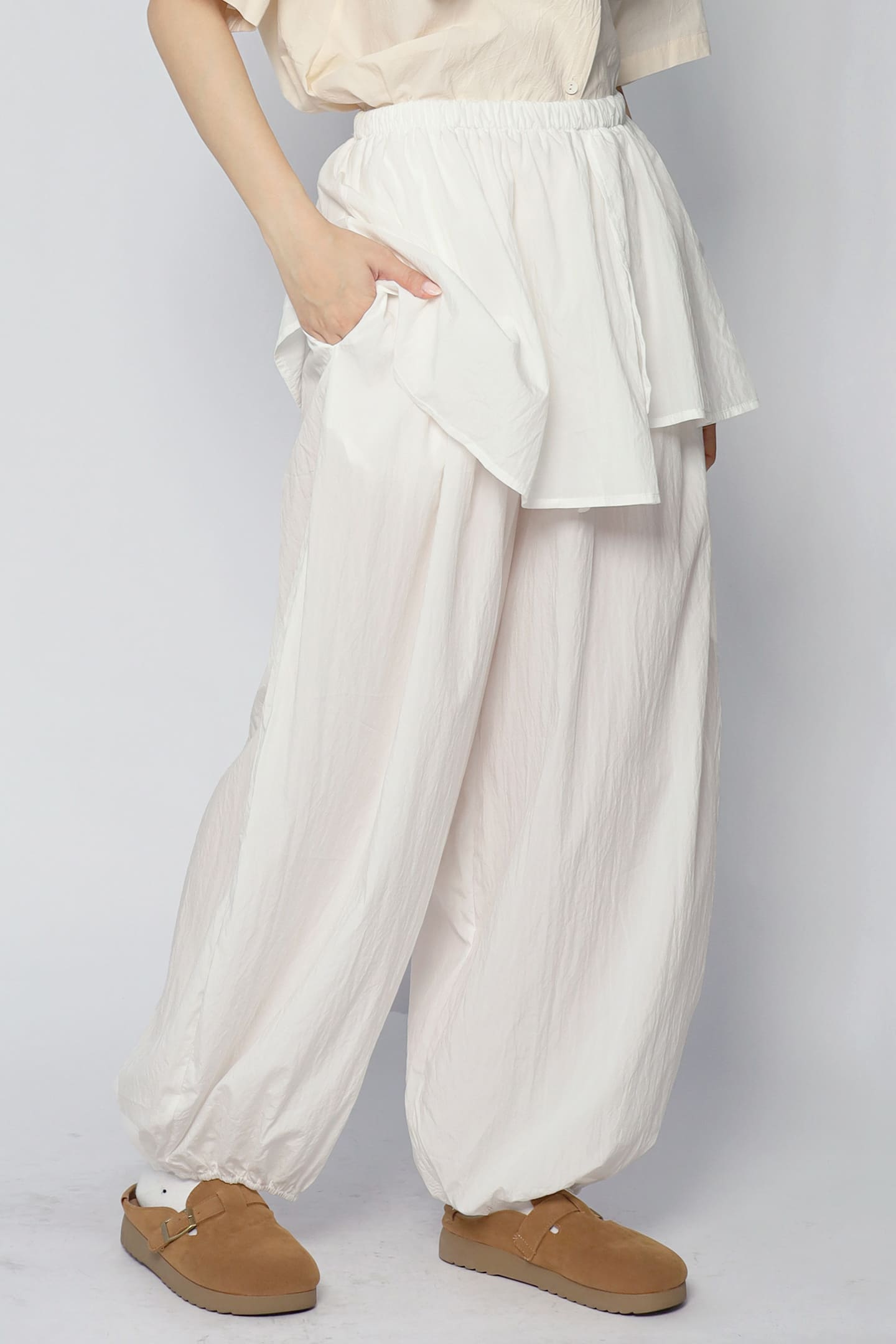 JOY - Luneo Layer Pants in White