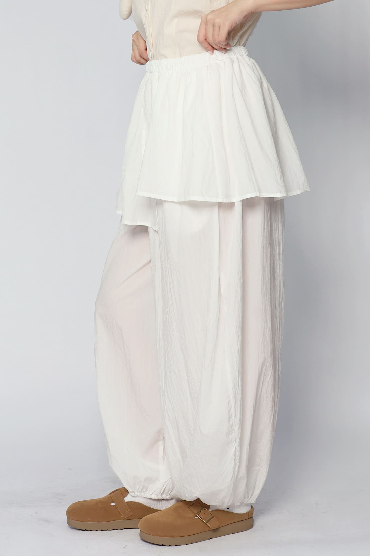 JOY - Luneo Layer Pants in White