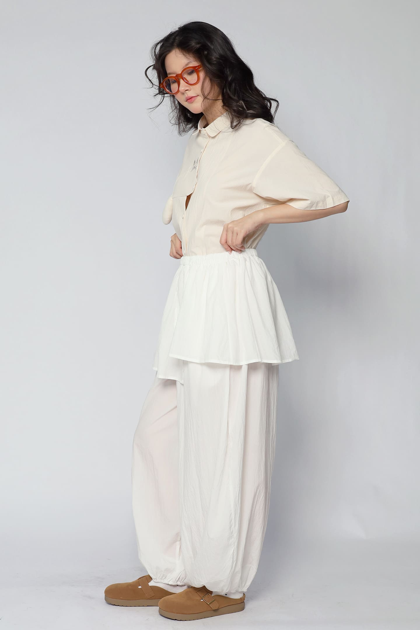 JOY - Luneo Layer Pants in White