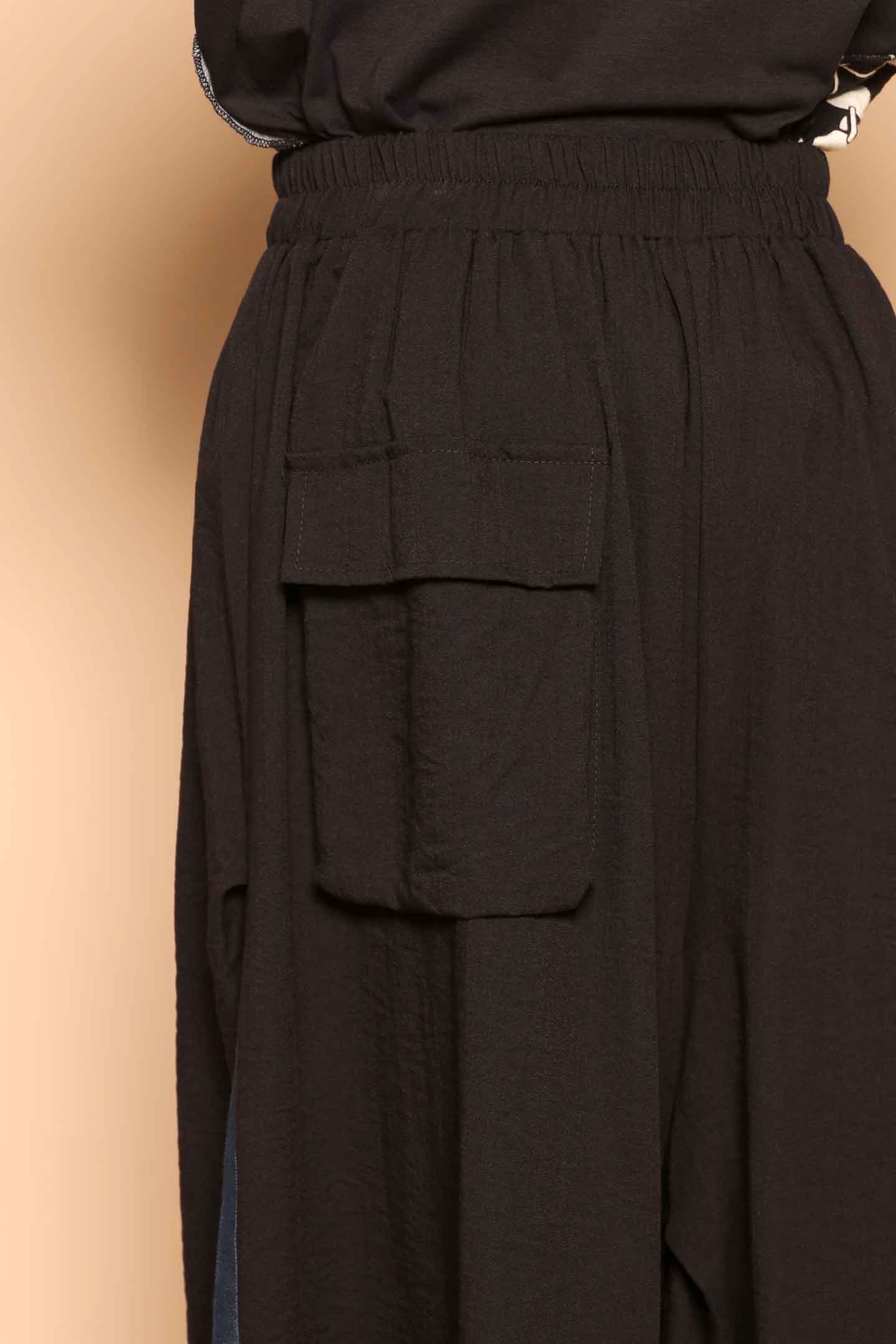 PO - Maddox Culottes in Black Denim