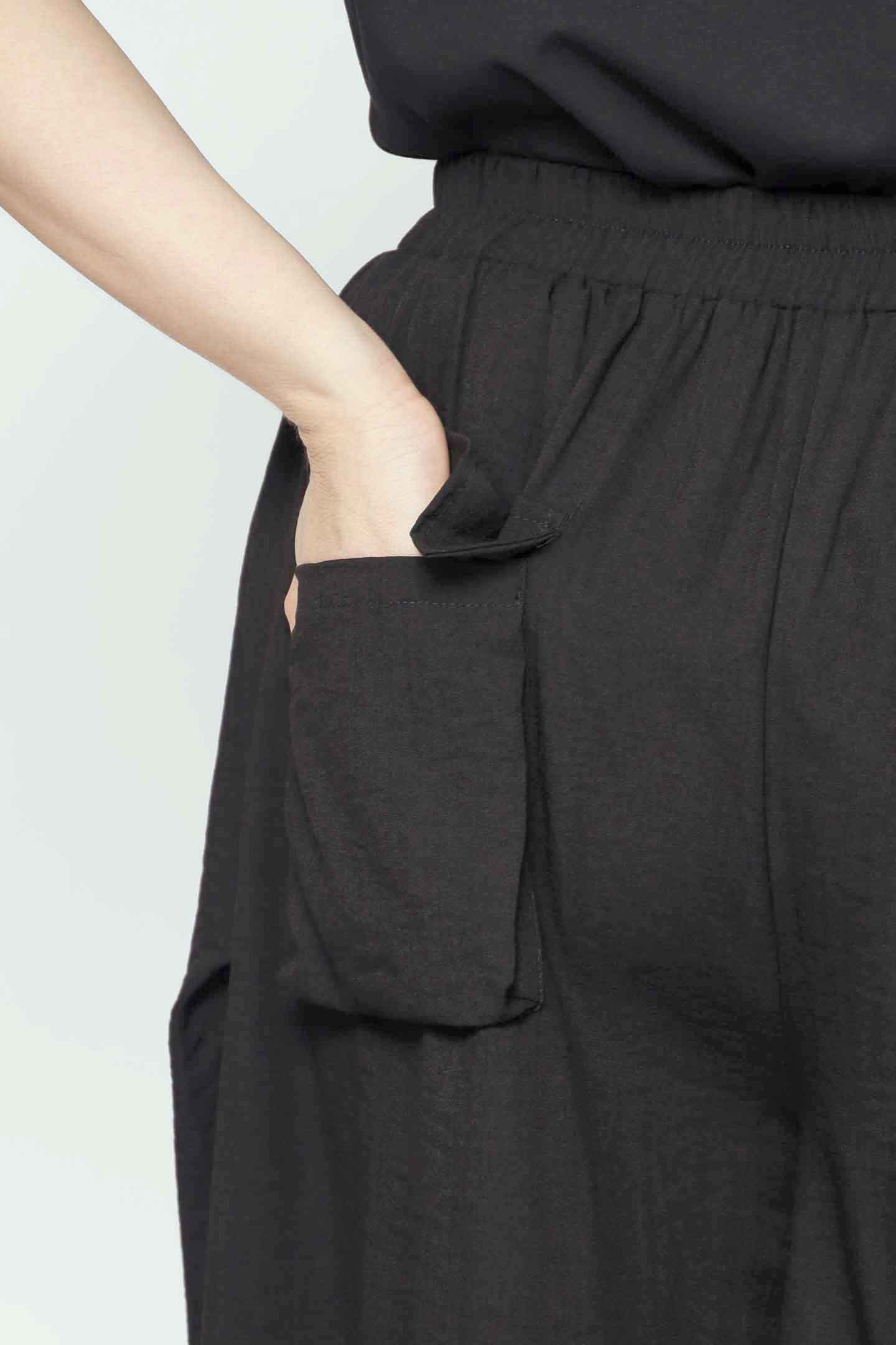 Maddox Culottes in Black Denim