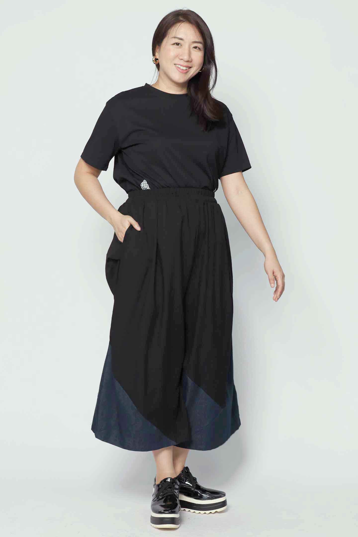 Maddox Culottes in Black Denim