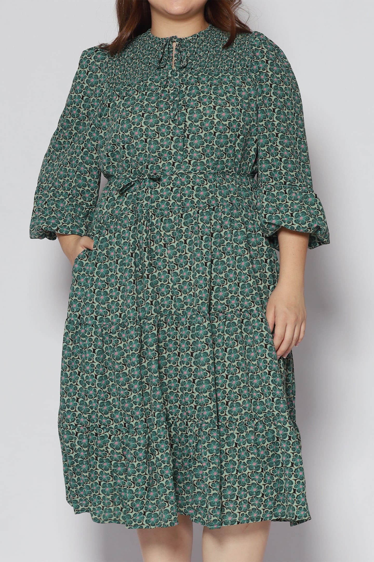 Maggie Dress in Green Floral