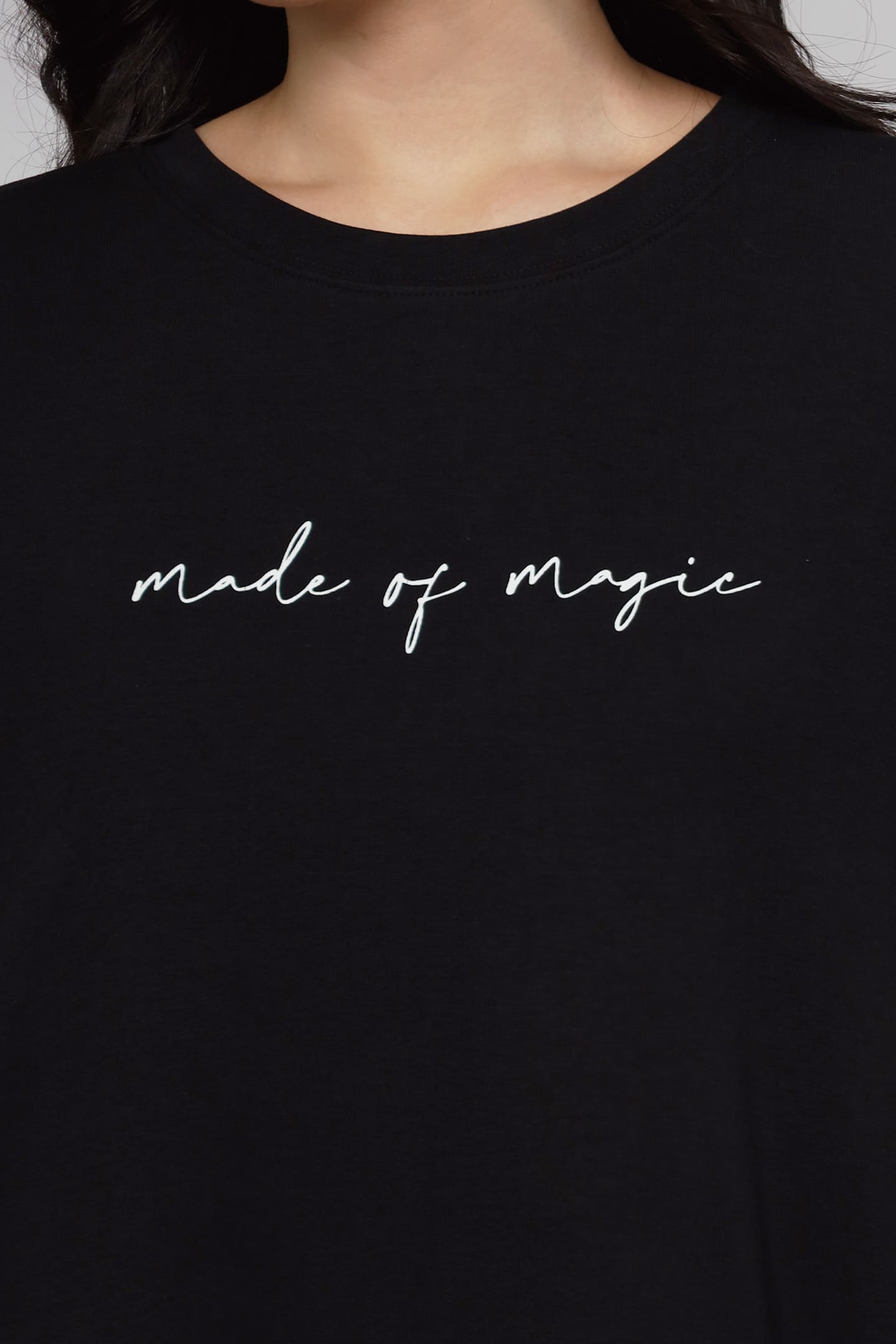 JOY - Made of Magic Tee Dress in Black