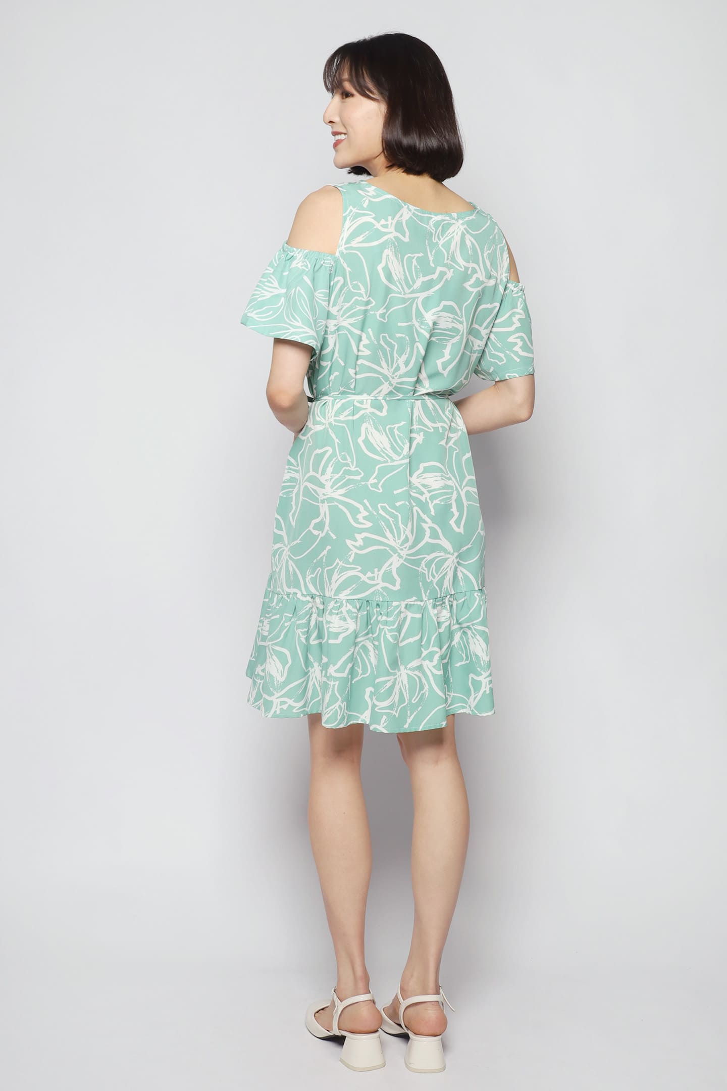 Mary Jane Dress in Green Blooms