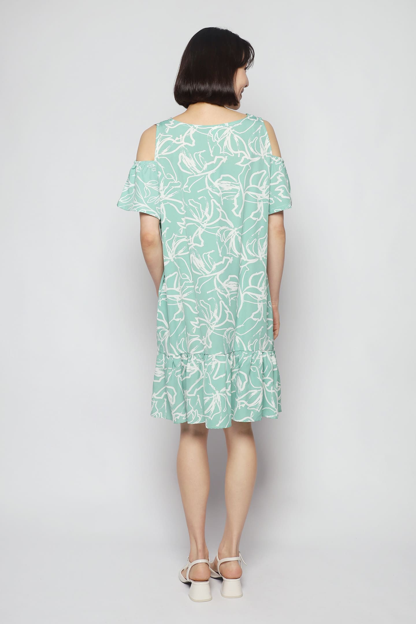 Mary Jane Dress in Green Blooms