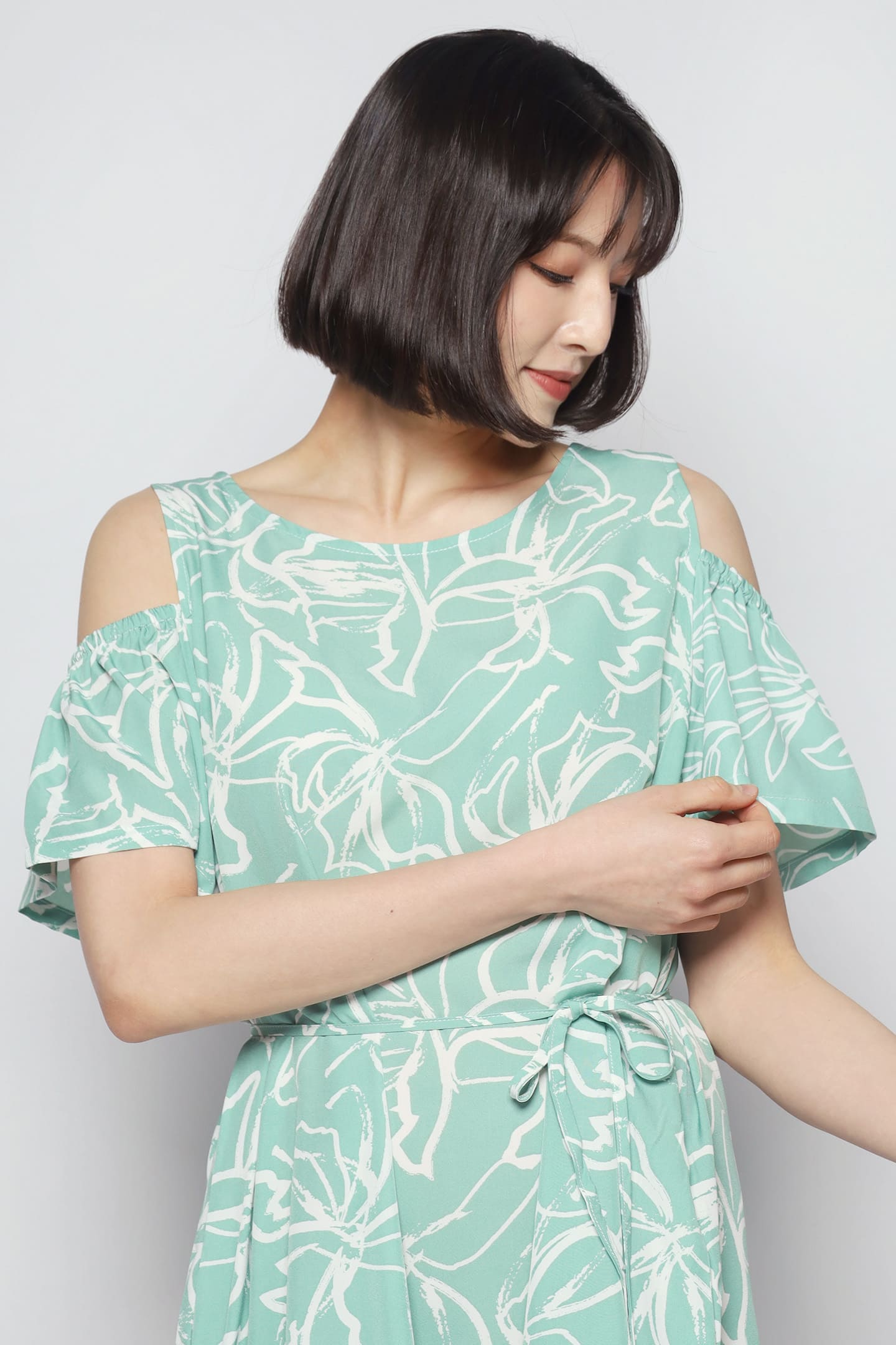 Mary Jane Dress in Green Blooms