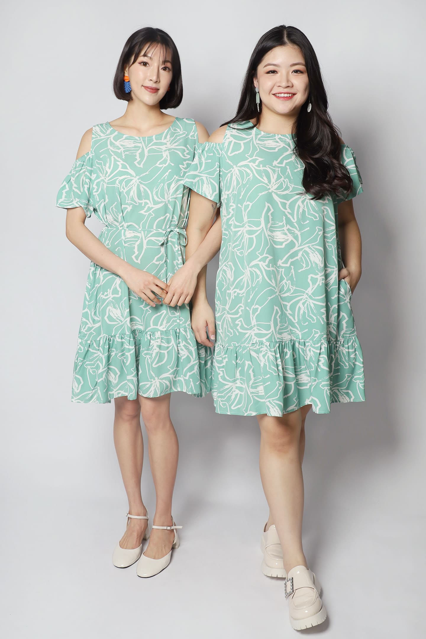 Mary Jane Dress in Green Blooms