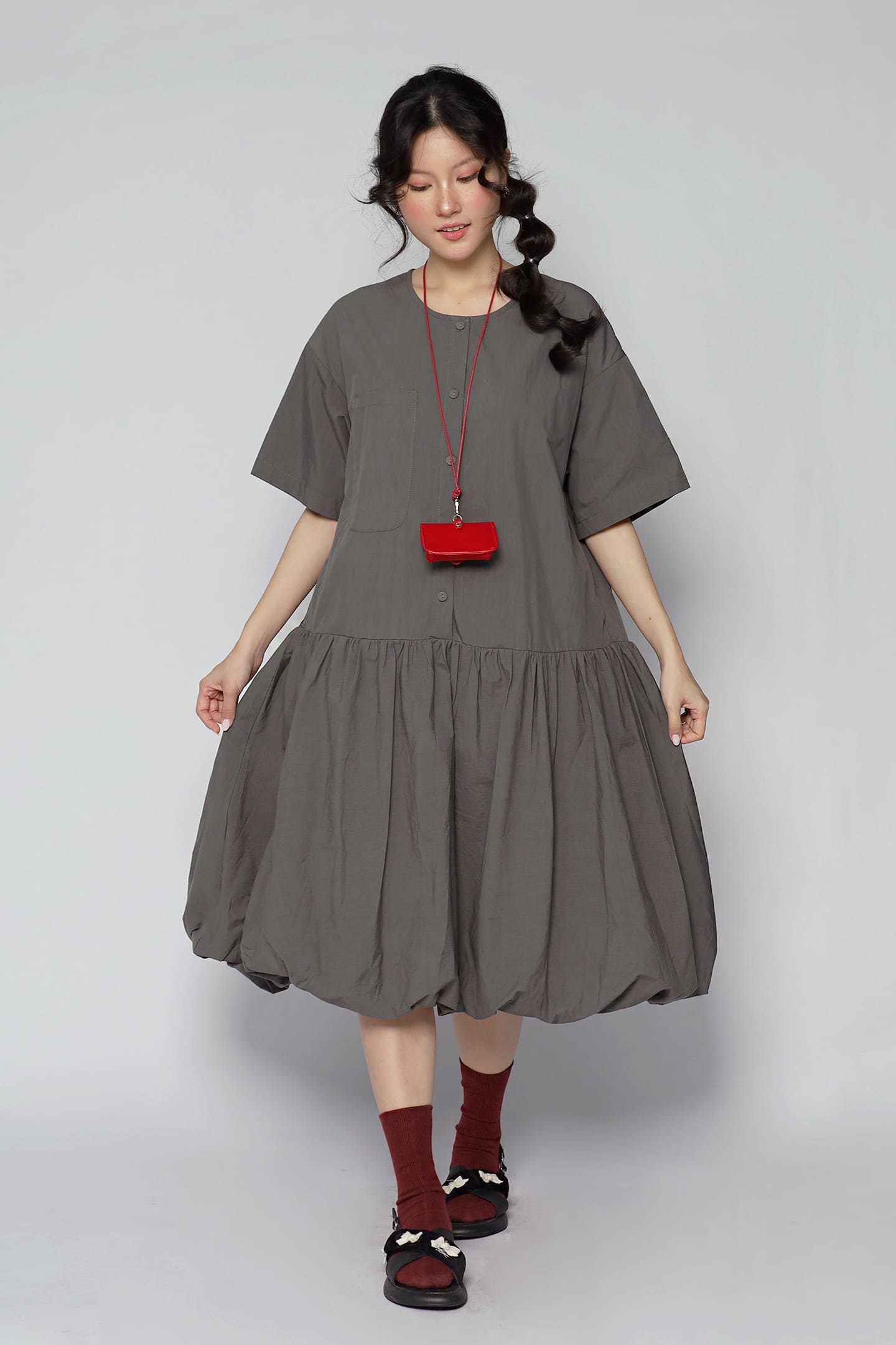 JOY - Mave Dress in Dark Grey