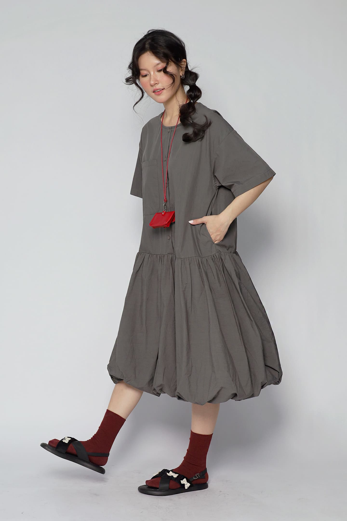 JOY - Mave Dress in Dark Grey