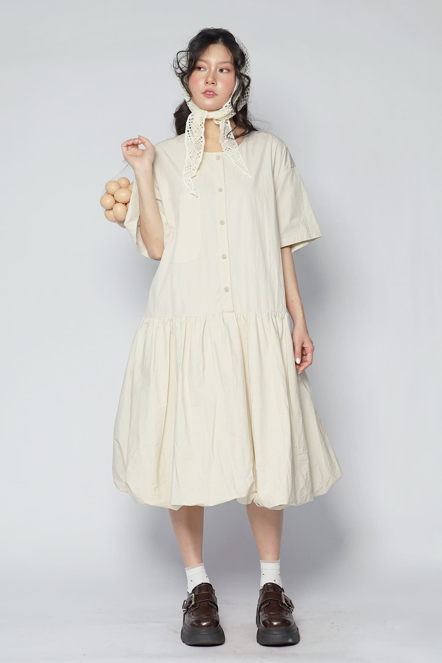 JOY - Mave Dress in Khaki Cream